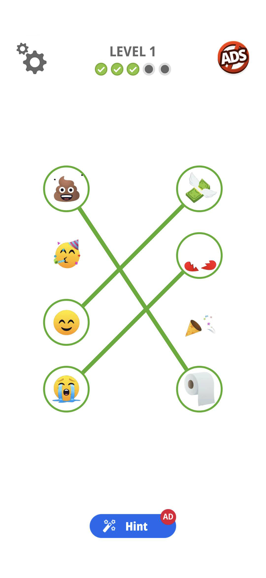 اسکرین شات 1 بازی Emoji Match & Connect