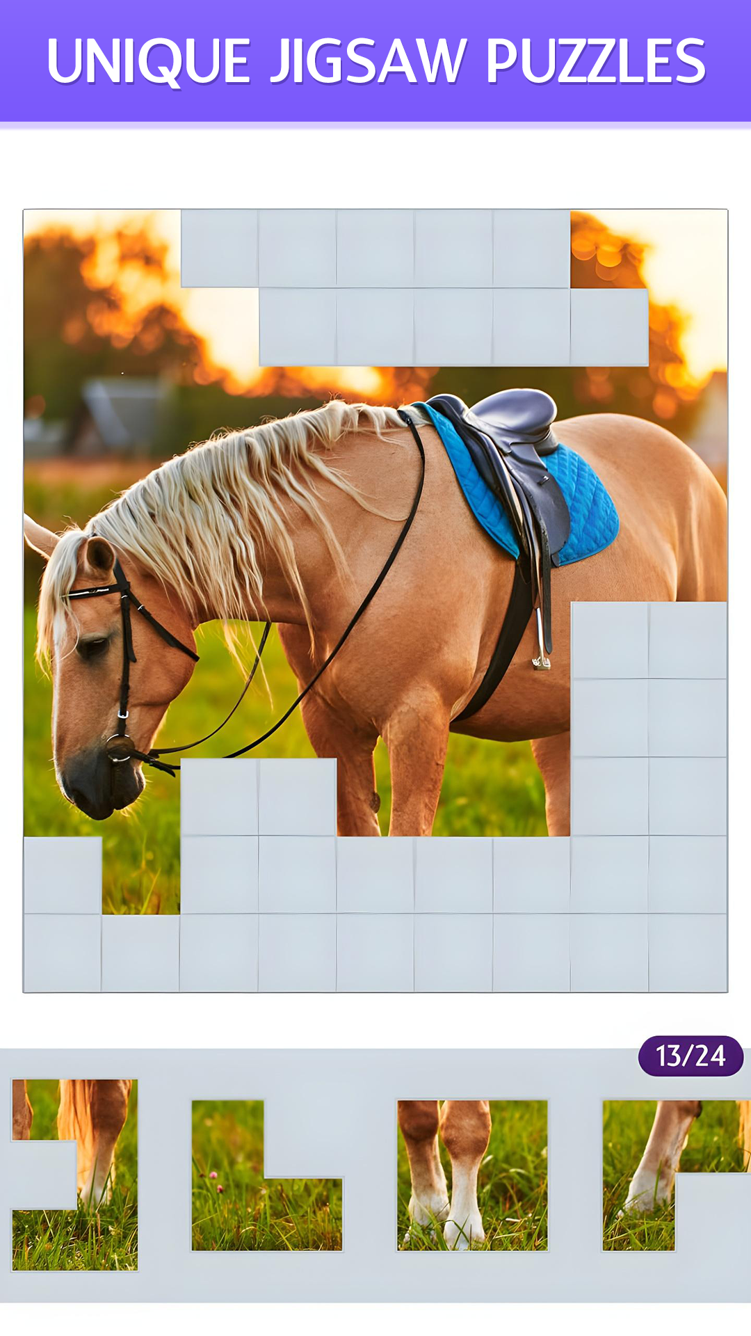 اسکرین شات 2 بازی Stripes: Jigsaw Puzzles