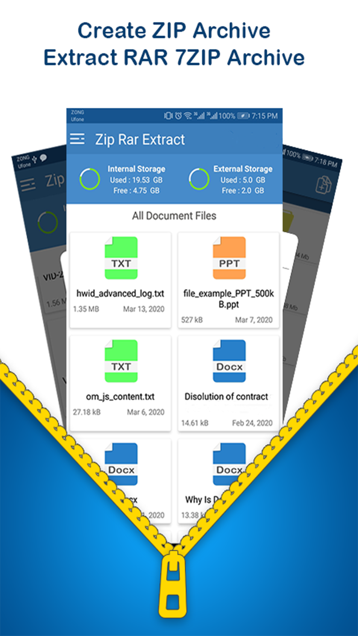 اسکرین شات 3 برنامه RAR Extractor: Zip, Unzip