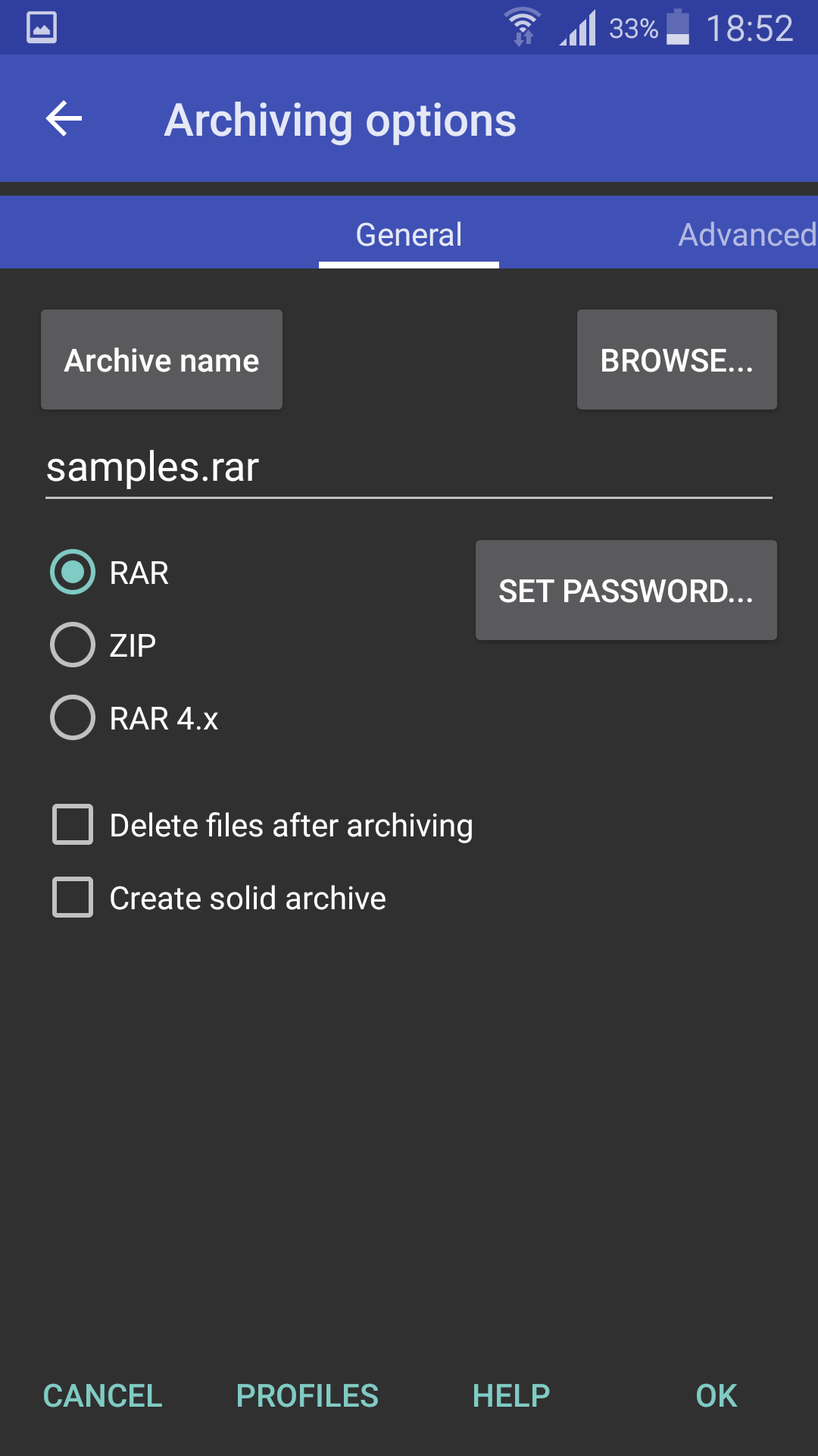 اسکرین شات 4 برنامه رار (winrar)
