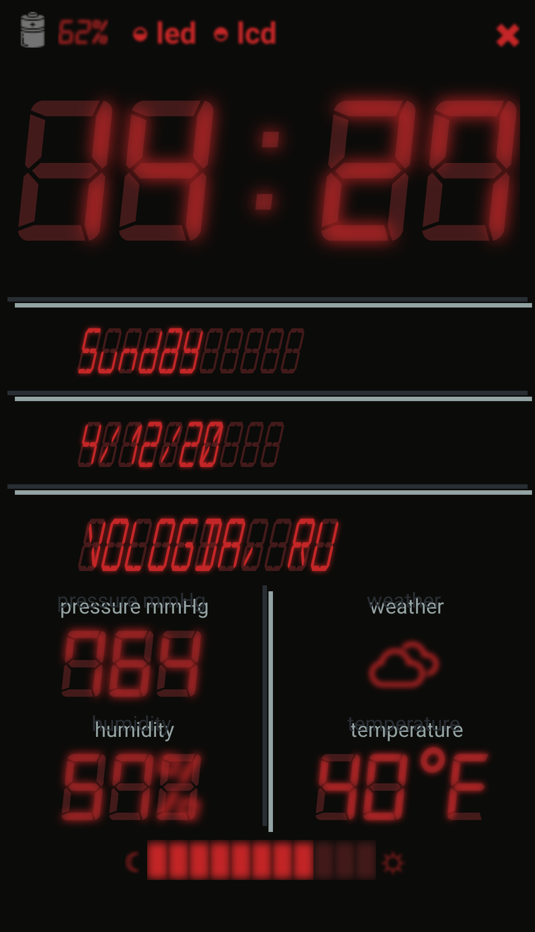 اسکرین شات 2 برنامه LCD talking night clock