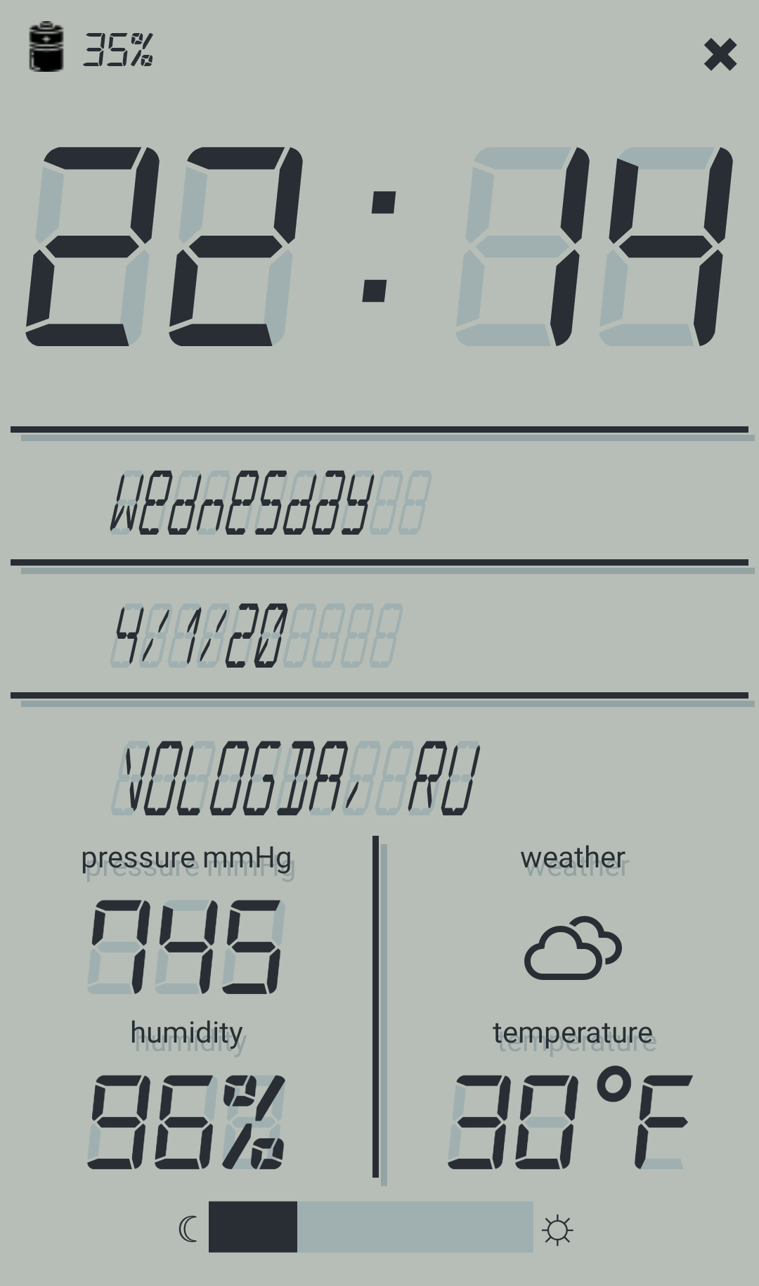 اسکرین شات 1 برنامه LCD talking night clock