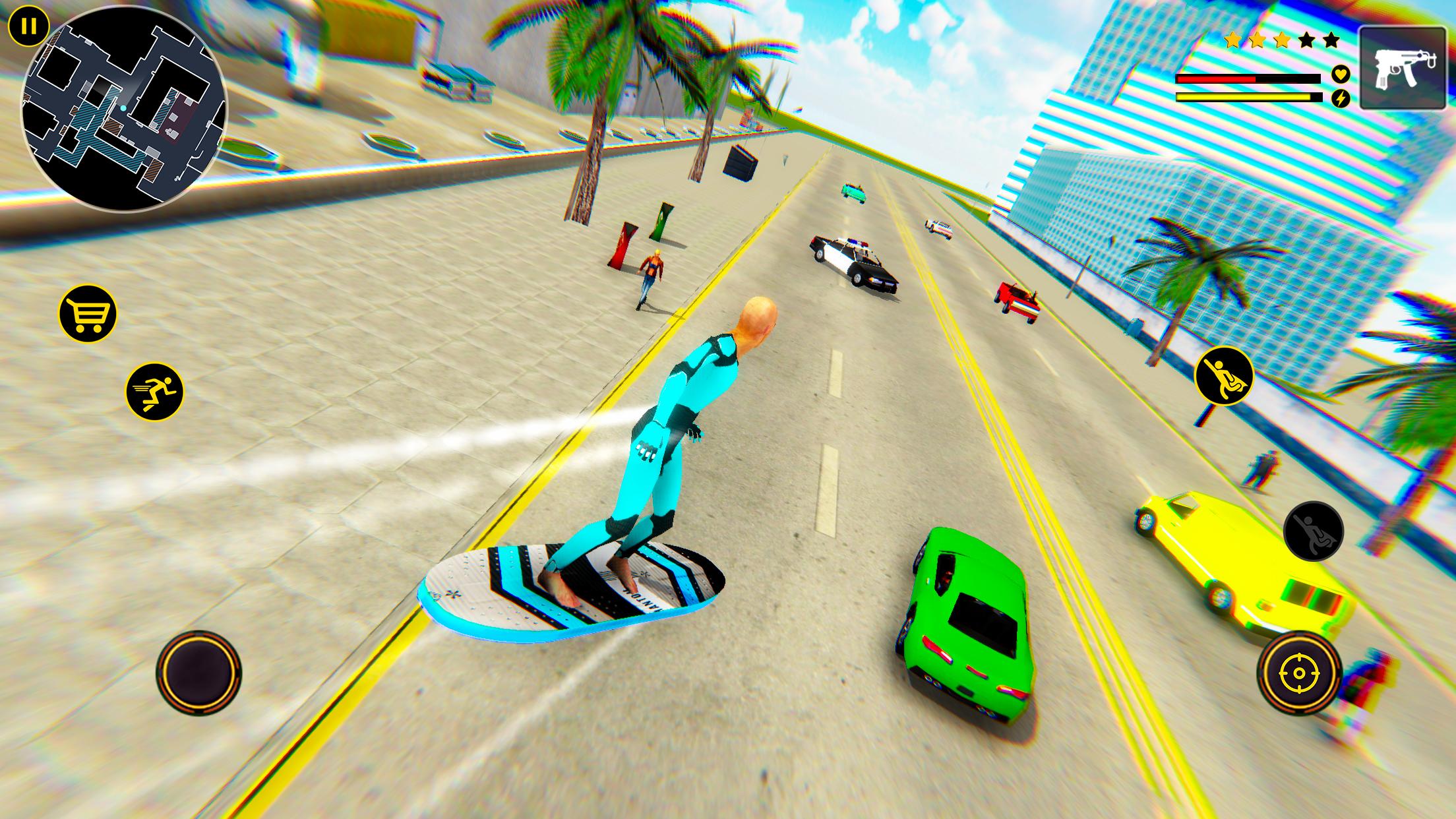 اسکرین شات 2 برنامه Flying Surfer Grand Robot Game