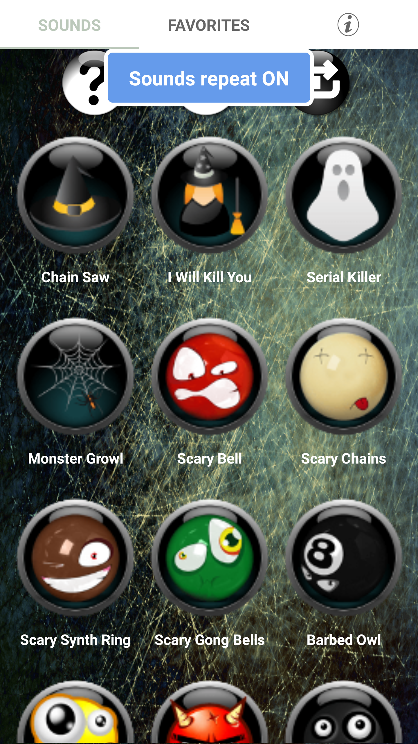 اسکرین شات 3 برنامه Scary Ringtones