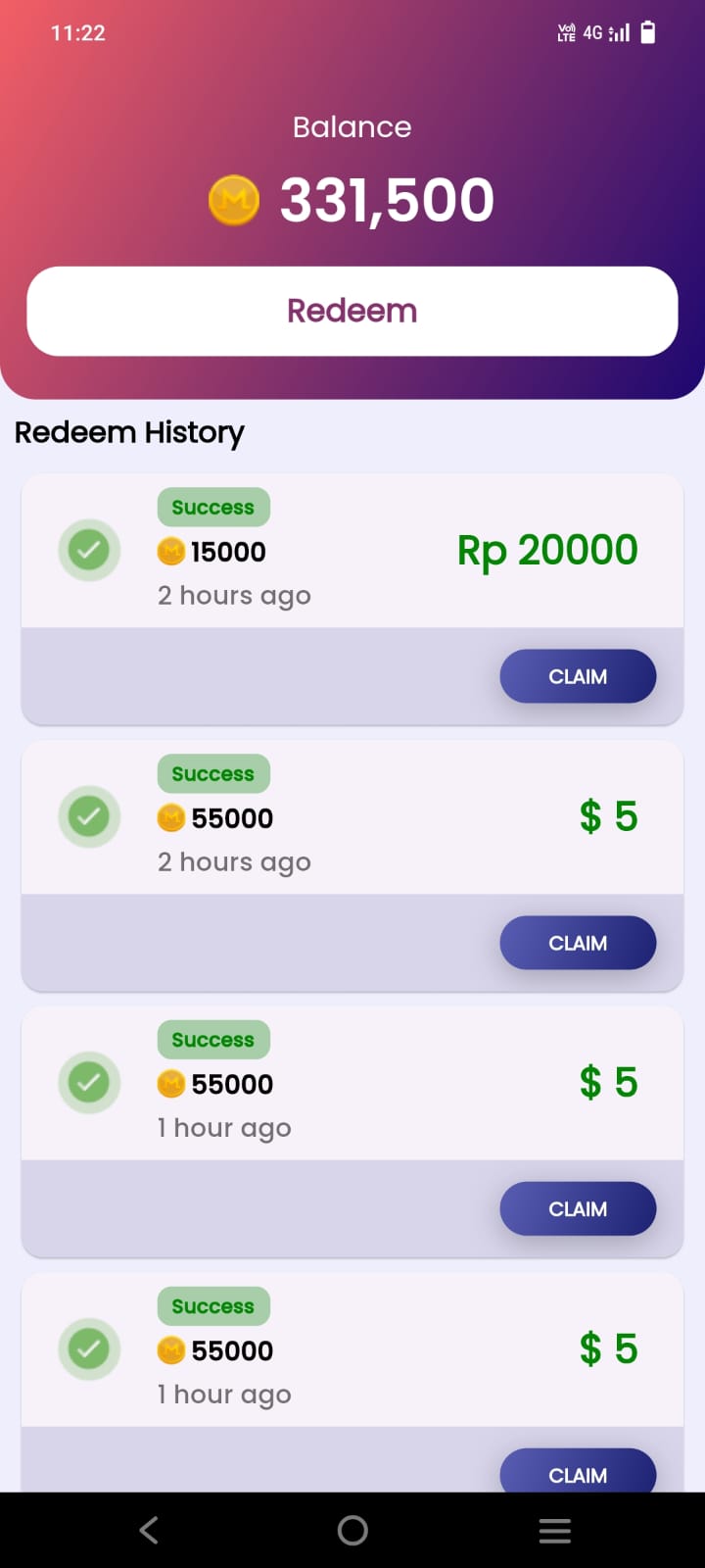 اسکرین شات 3 برنامه mCash - Earn Cash Rewards