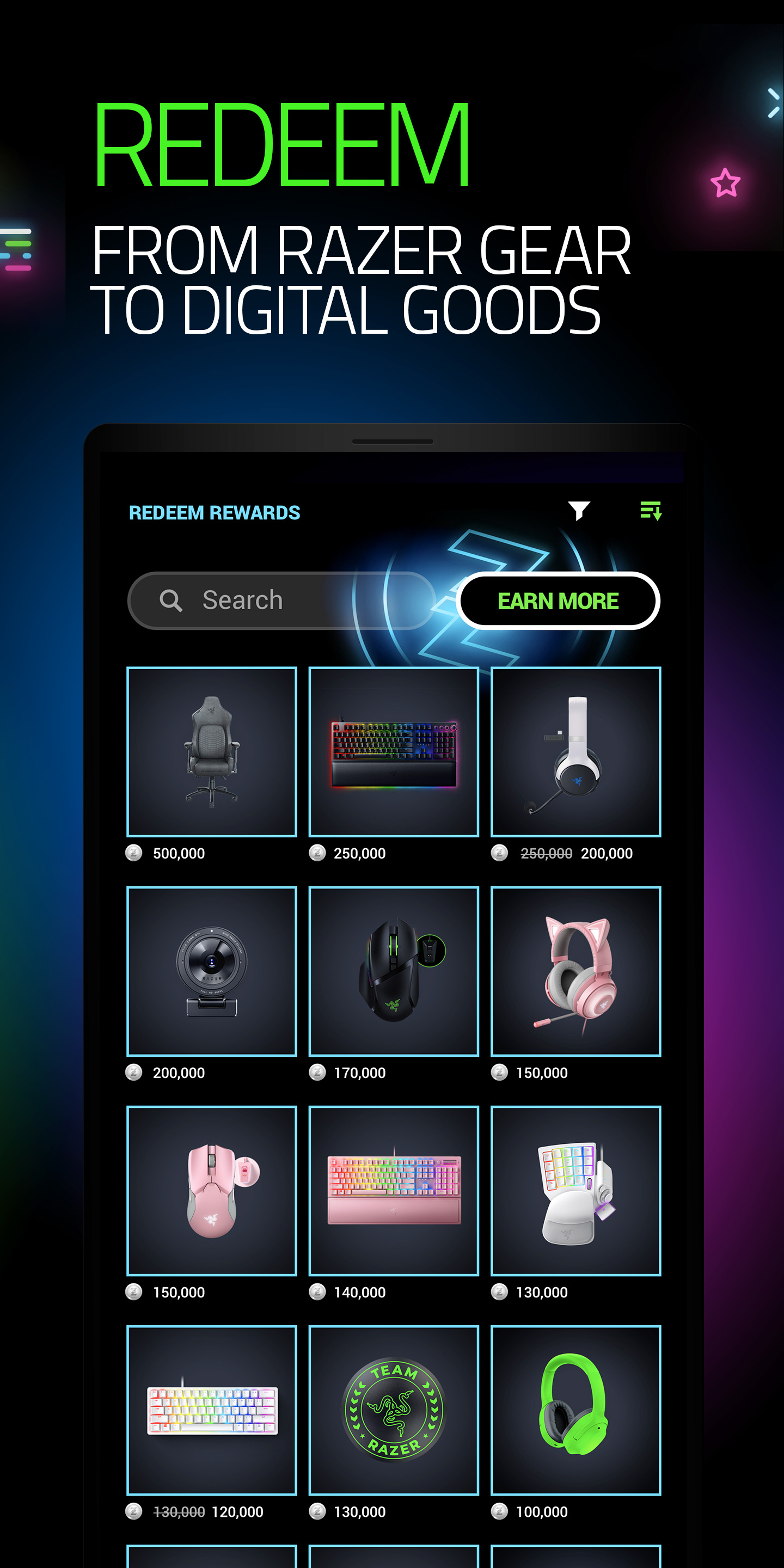 اسکرین شات 2 برنامه Razer Cortex Games: Rewards