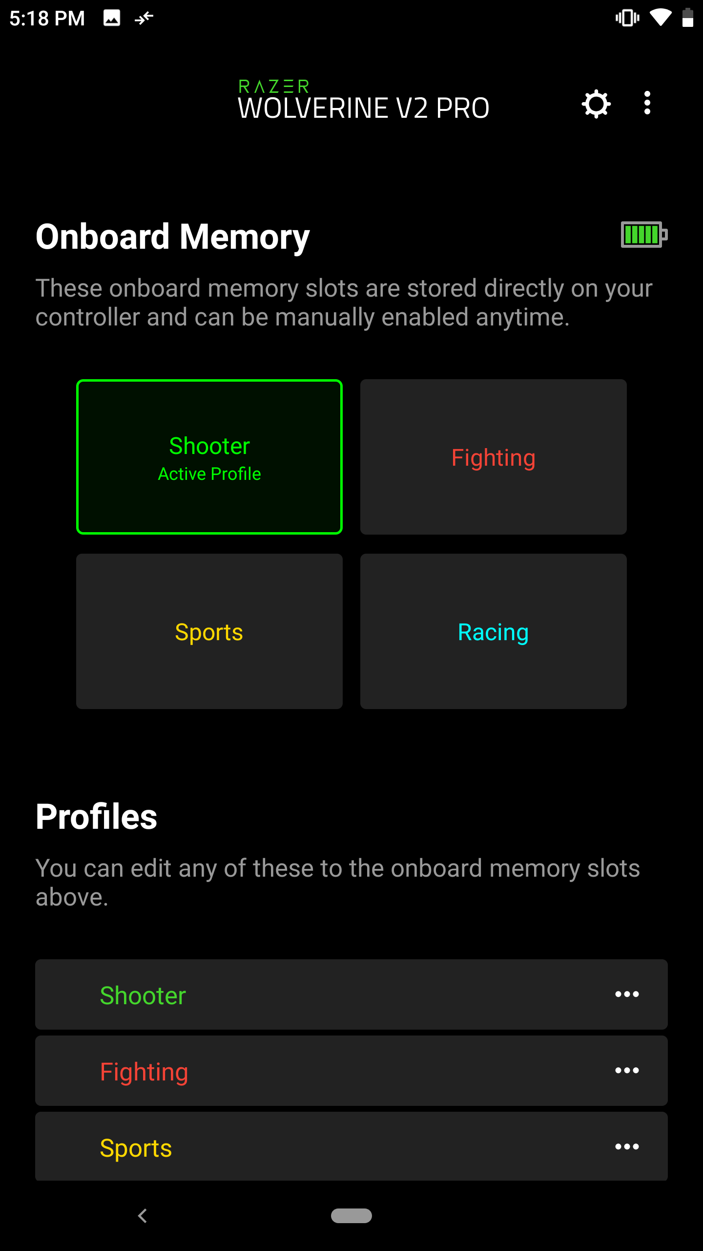 اسکرین شات 1 برنامه Razer Controller