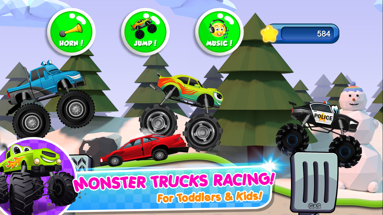 اسکرین شات 1 بازی Monster Trucks Game for Kids 2
