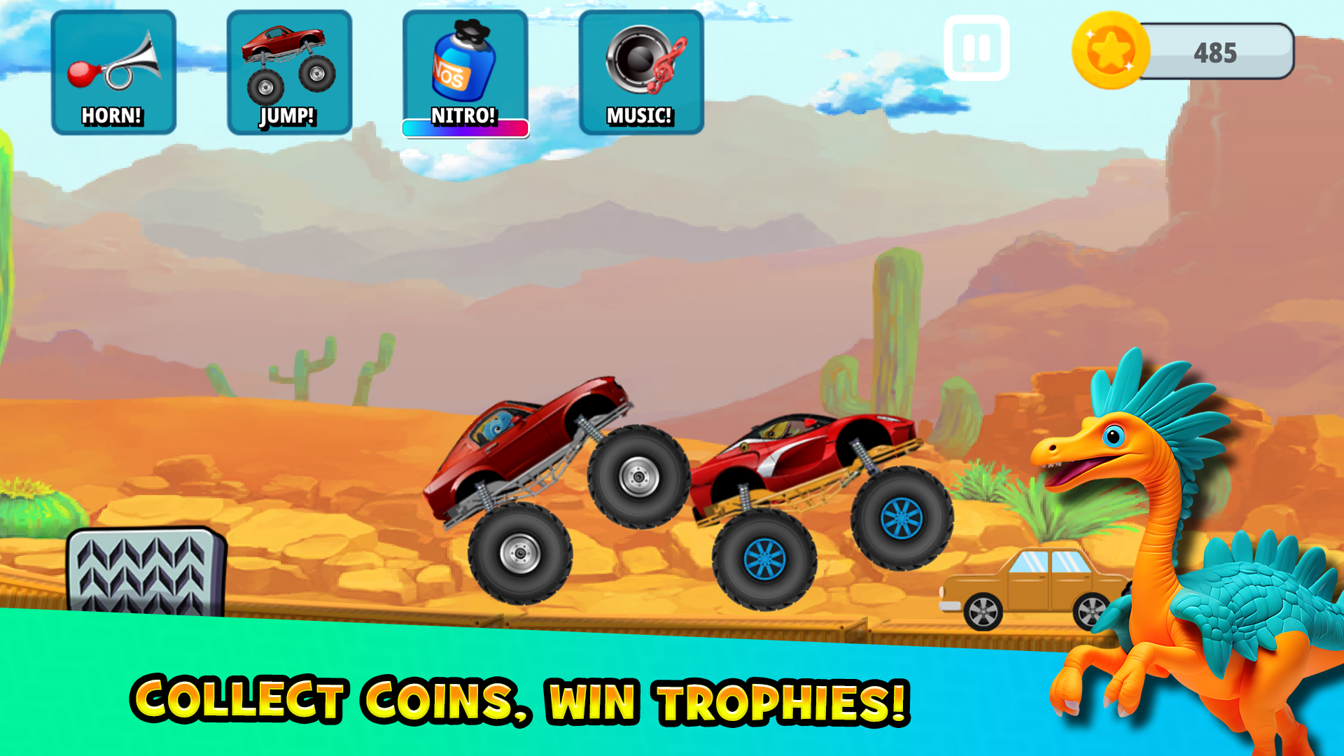 اسکرین شات 6 بازی Monster Trucks Dinosaur 4 Kids