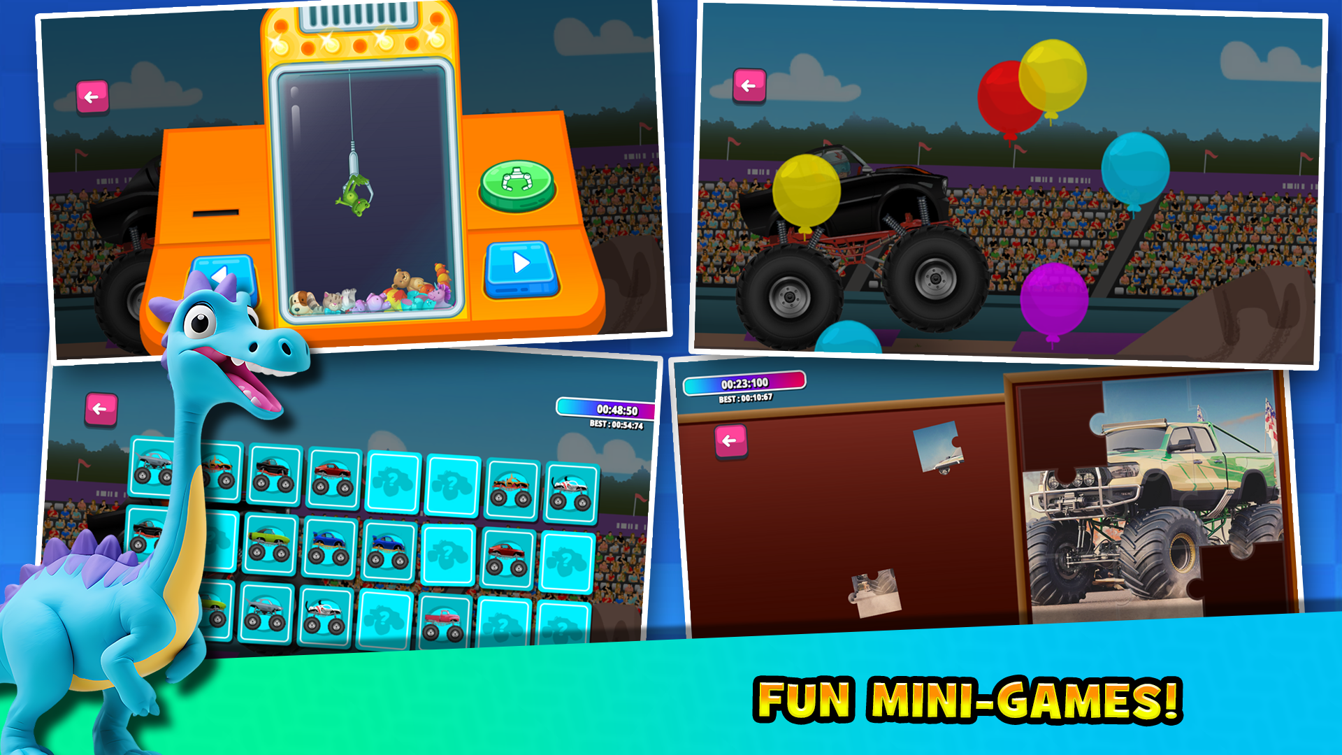 اسکرین شات 7 بازی Monster Trucks Dinosaur 4 Kids