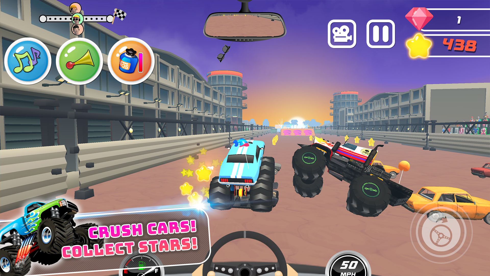 اسکرین شات 5 بازی Monster Trucks Kids Race Game