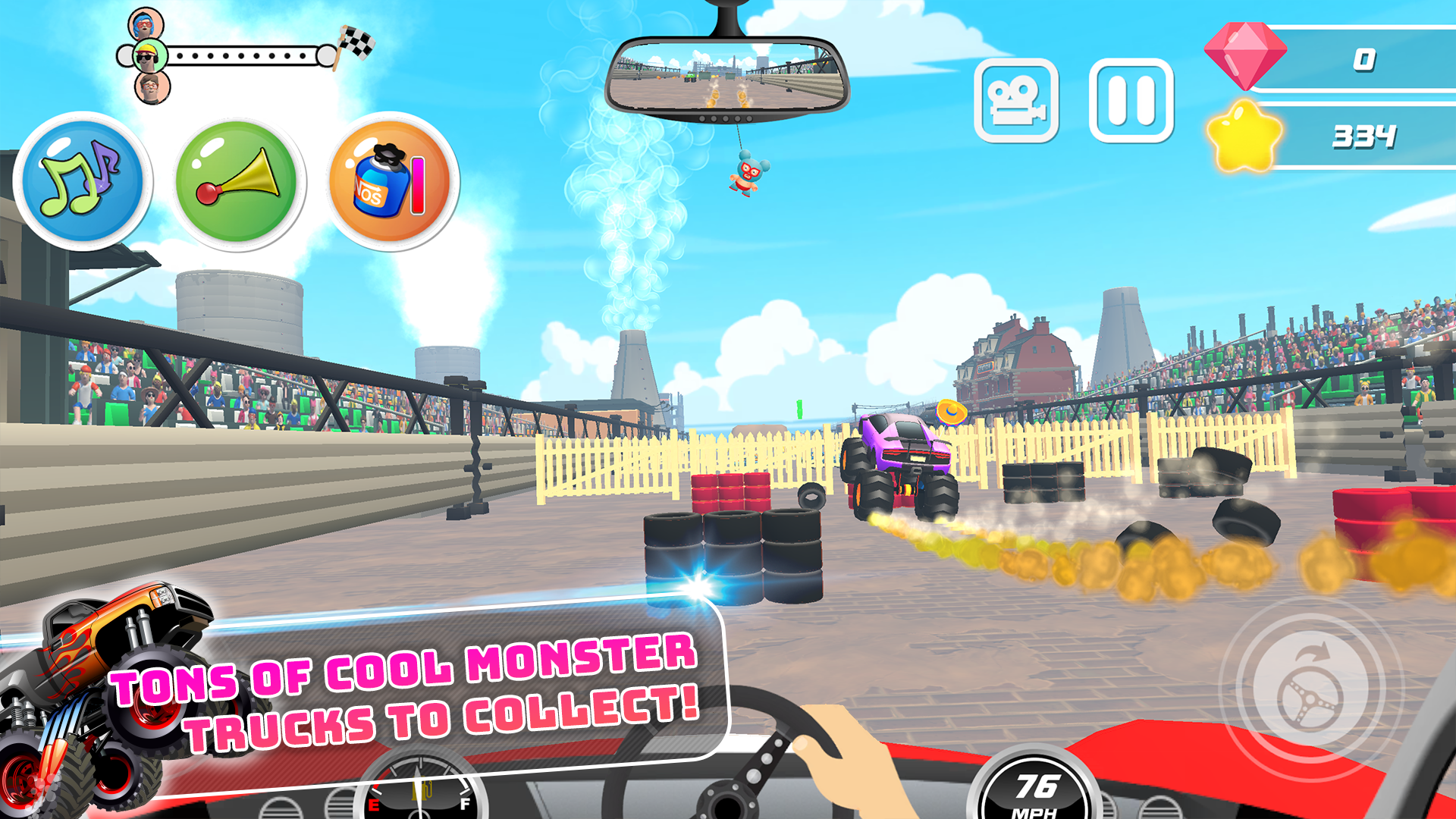 اسکرین شات 2 بازی Monster Trucks Kids Race Game