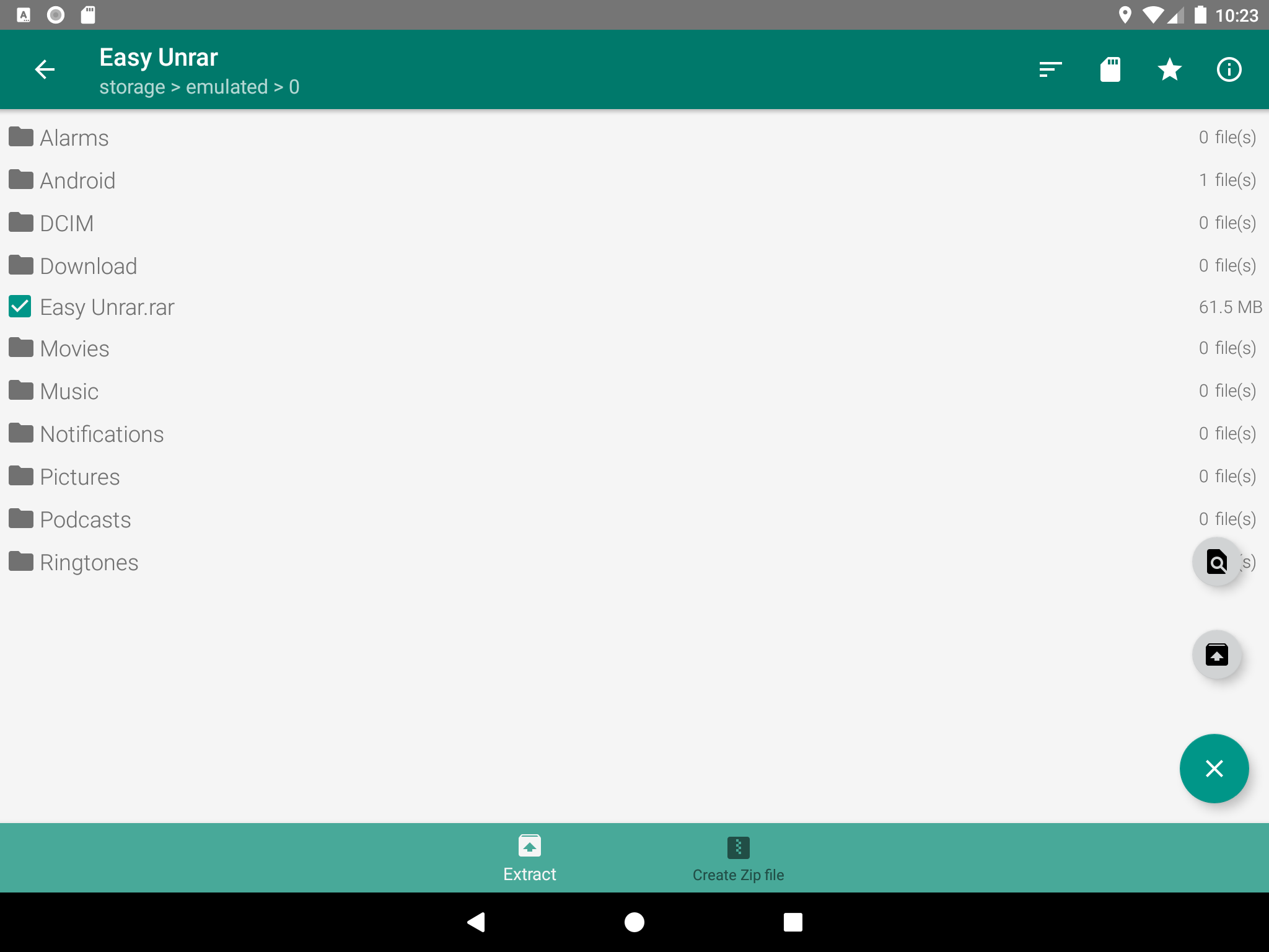 اسکرین شات 1 برنامه Easy Unrar, Unzip & Zip