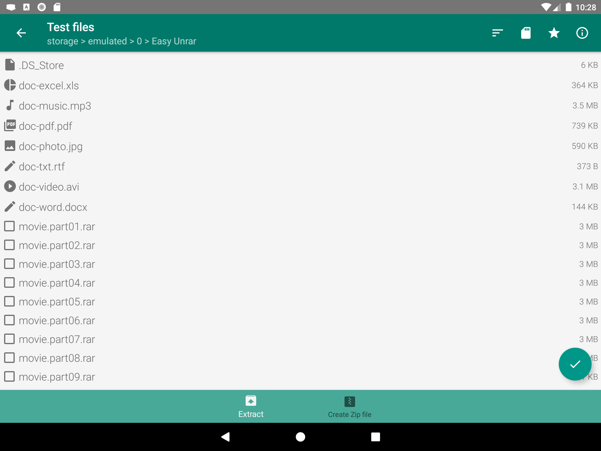 اسکرین شات 4 برنامه Easy Unrar, Unzip & Zip