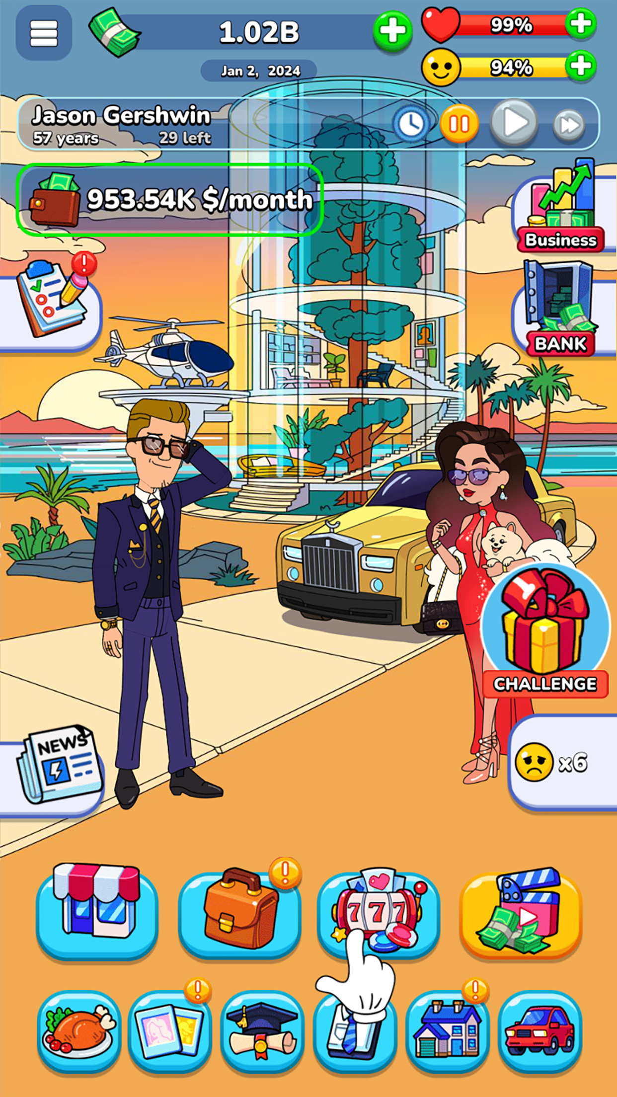 اسکرین شات 5 بازی Mr.Billion: Idle Rich Tycoon