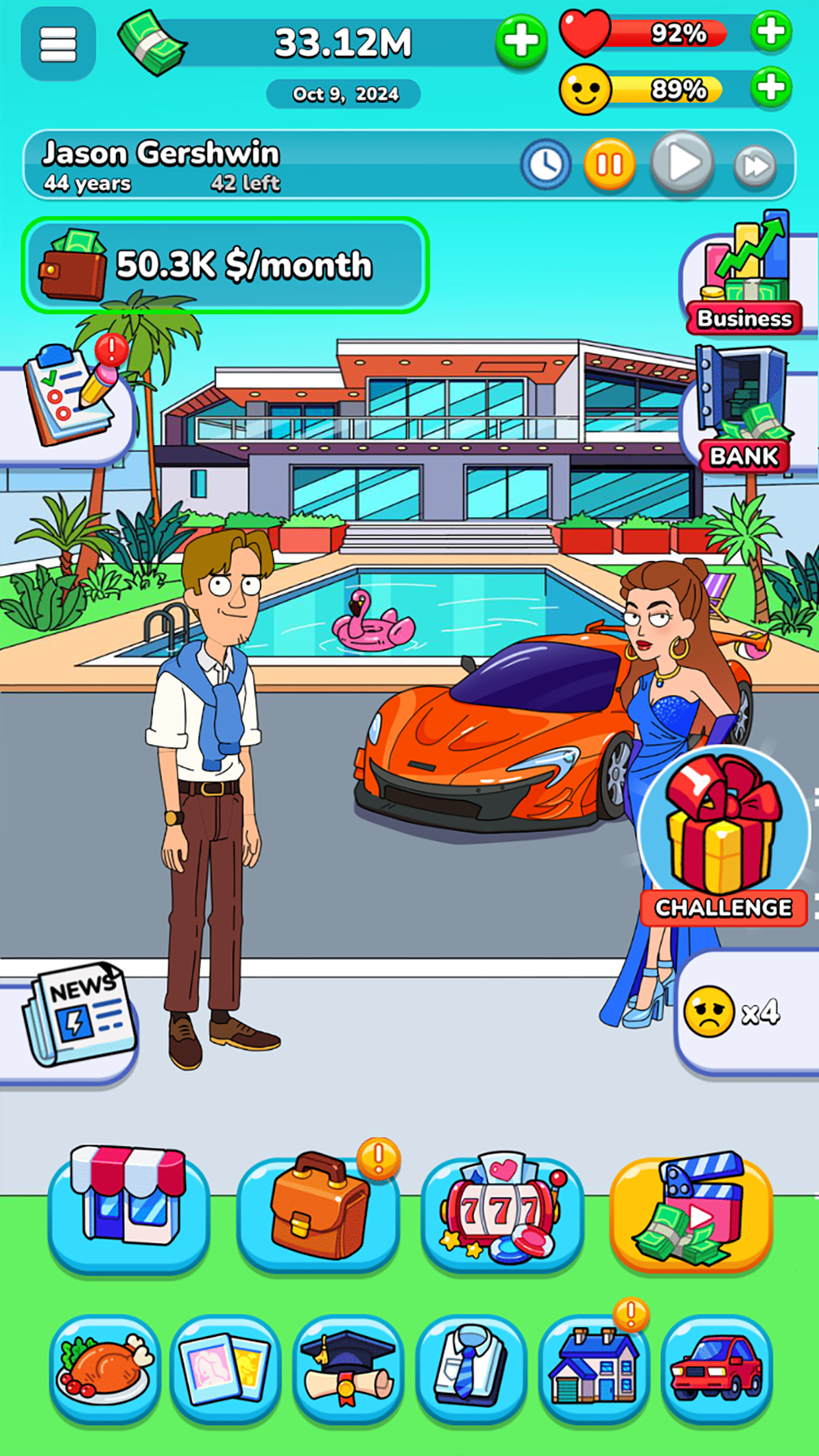 اسکرین شات 6 بازی Mr.Billion: Idle Rich Tycoon
