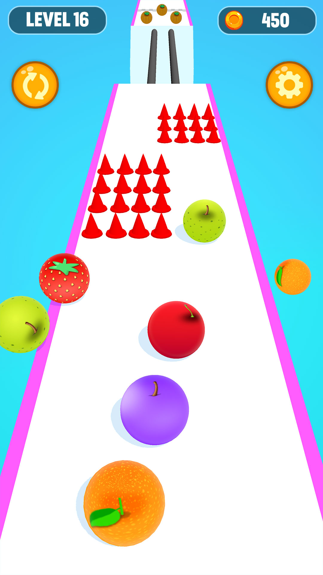 اسکرین شات 5 بازی Ball Run Fruit: Fruit Merge