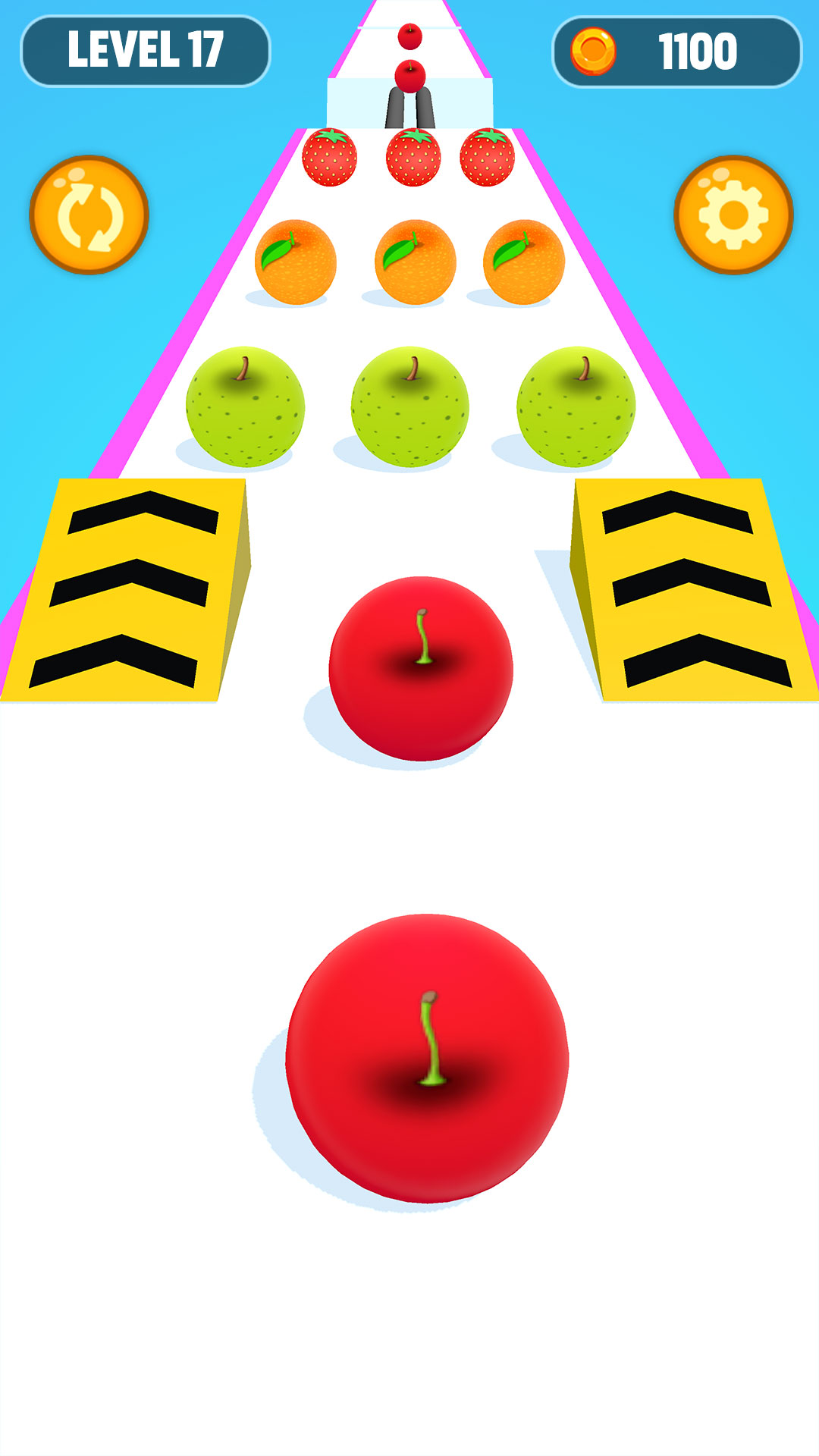 اسکرین شات 2 بازی Ball Run Fruit: Fruit Merge