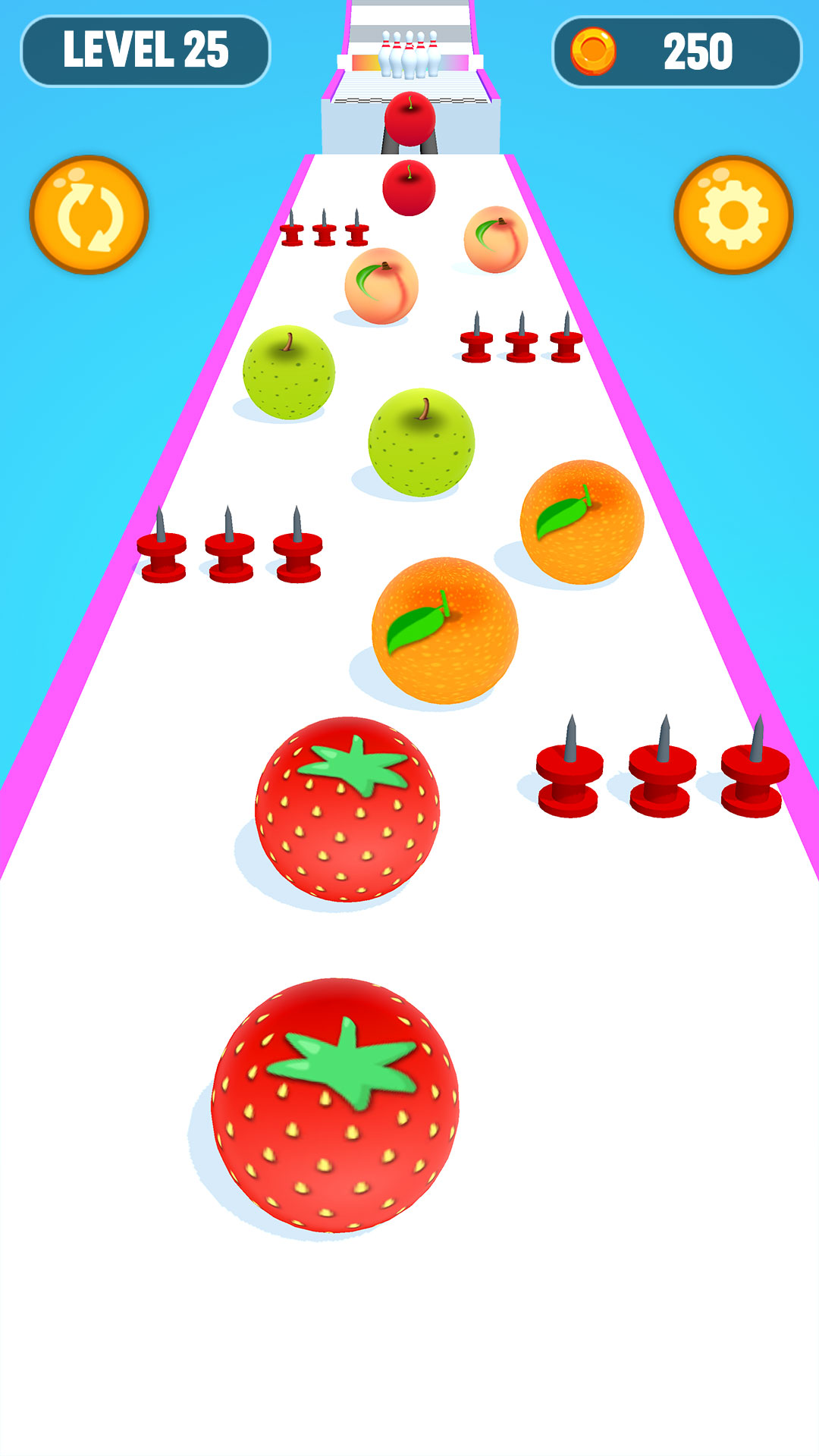 اسکرین شات 4 بازی Ball Run Fruit: Fruit Merge