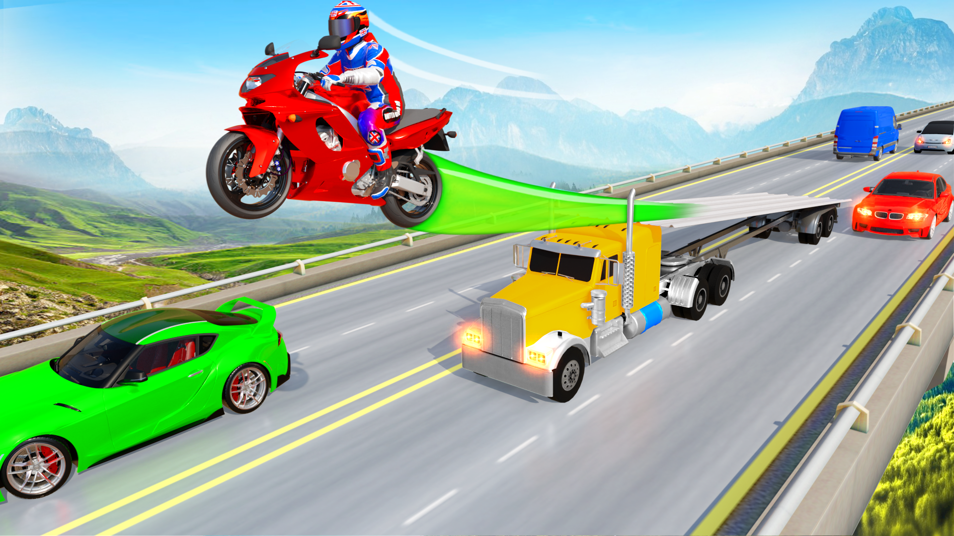 اسکرین شات 1 برنامه Bike Racing: Moto Stunt
