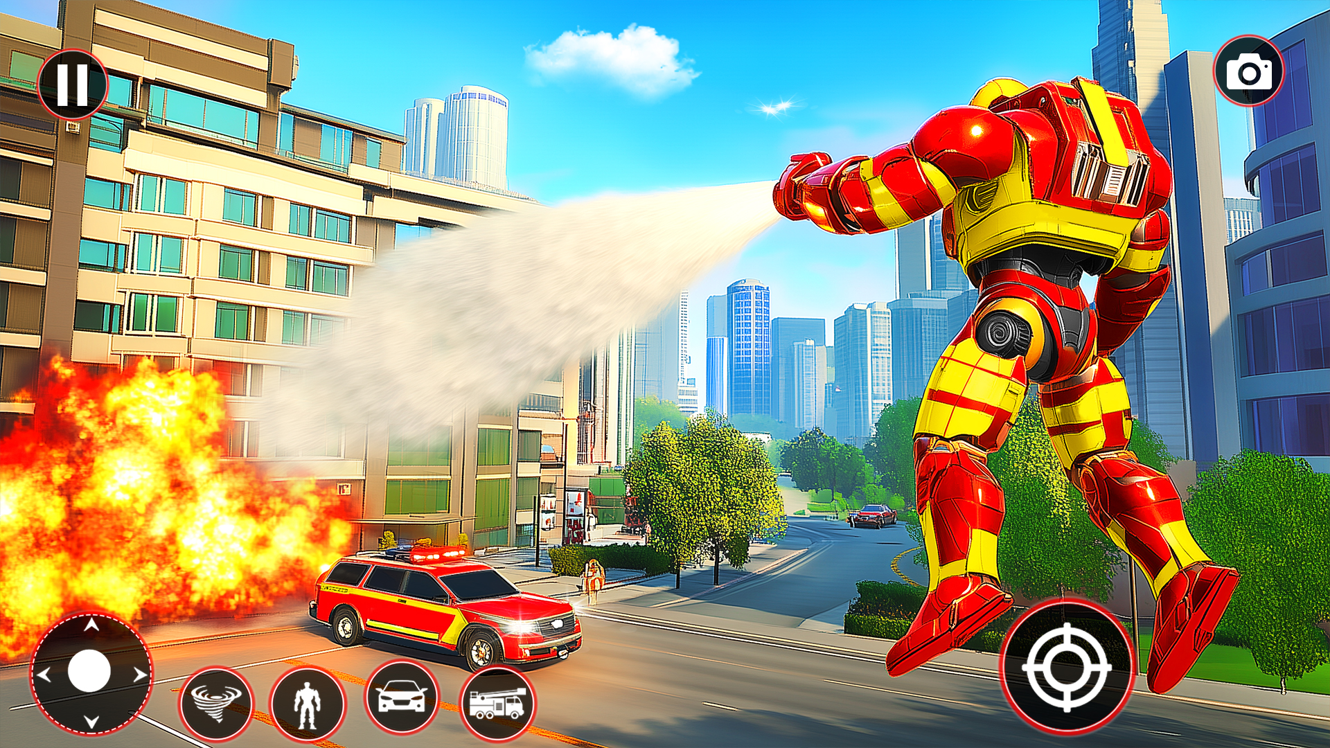 اسکرین شات 6 بازی Fire Truck Robot Car Game