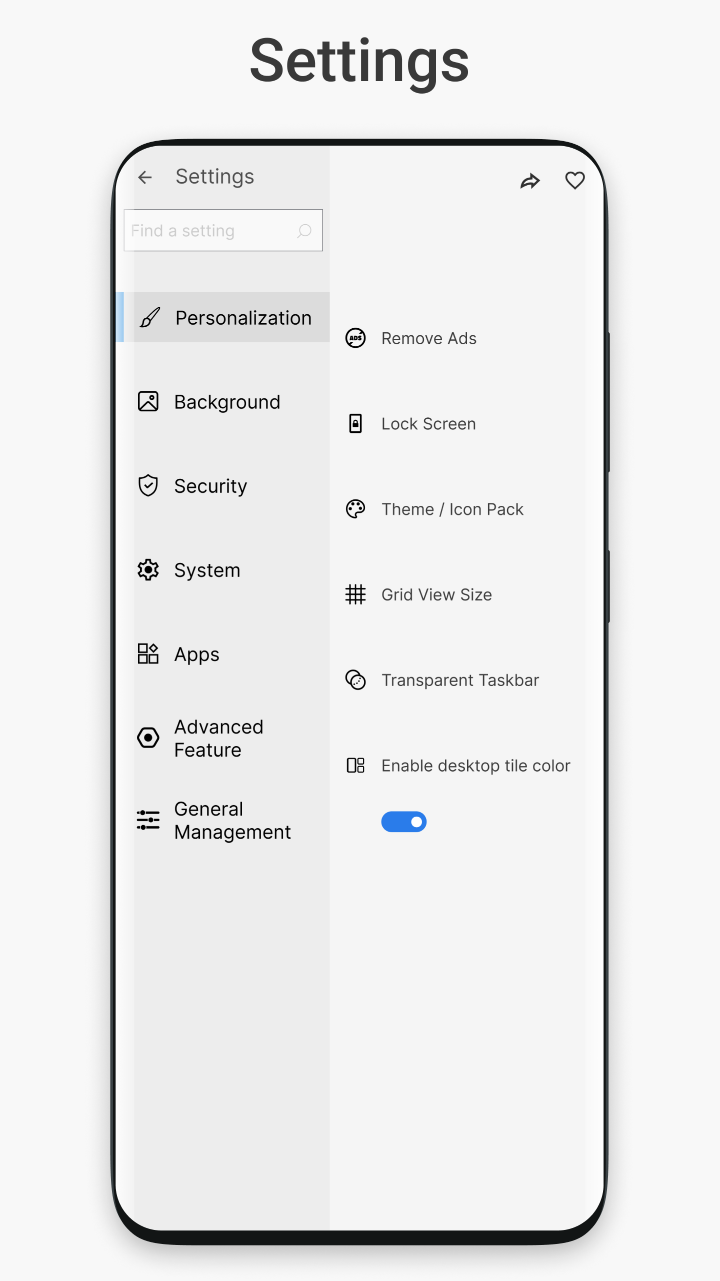 اسکرین شات 6 برنامه Win 11 Launcher