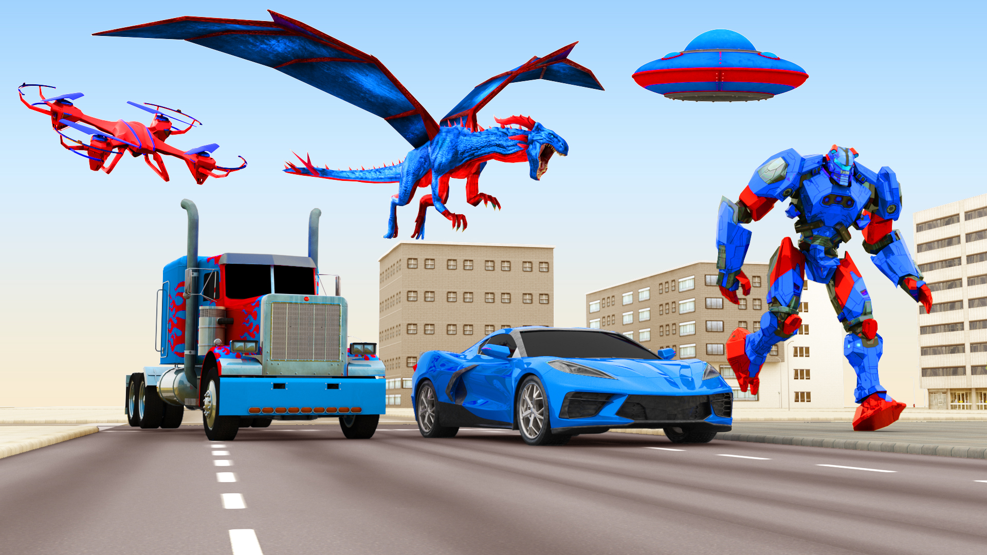اسکرین شات 2 برنامه Robot Transform Shooting Game