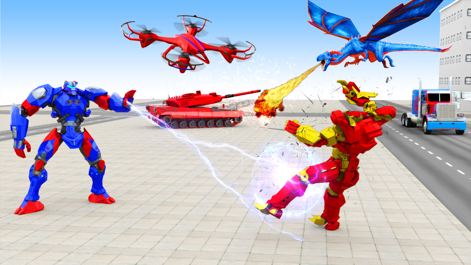 اسکرین شات 4 برنامه Robot Transform Shooting Game