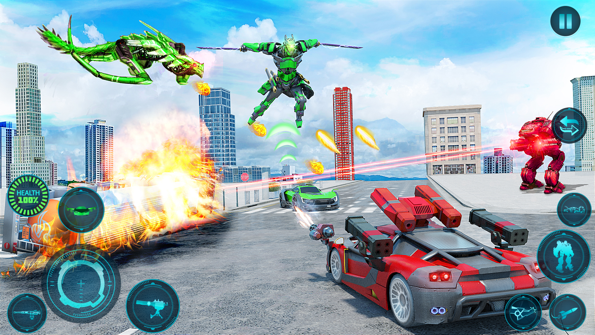 اسکرین شات 5 برنامه Robot Transform Shooting Game