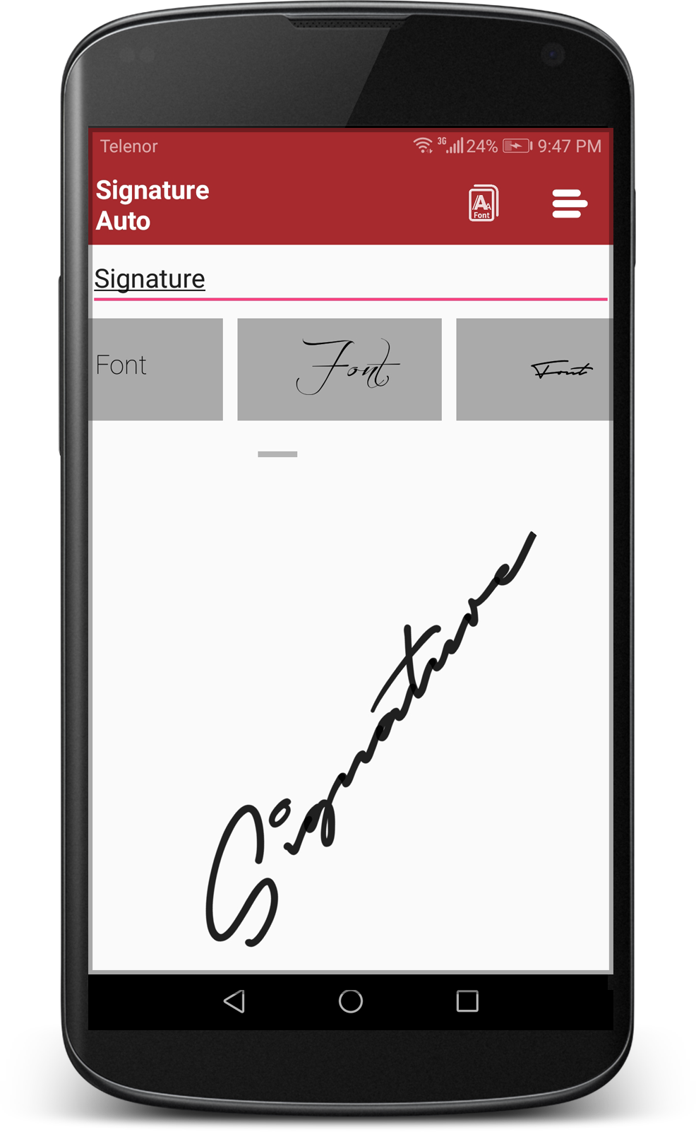 اسکرین شات 7 برنامه Real Signature Maker & Creator