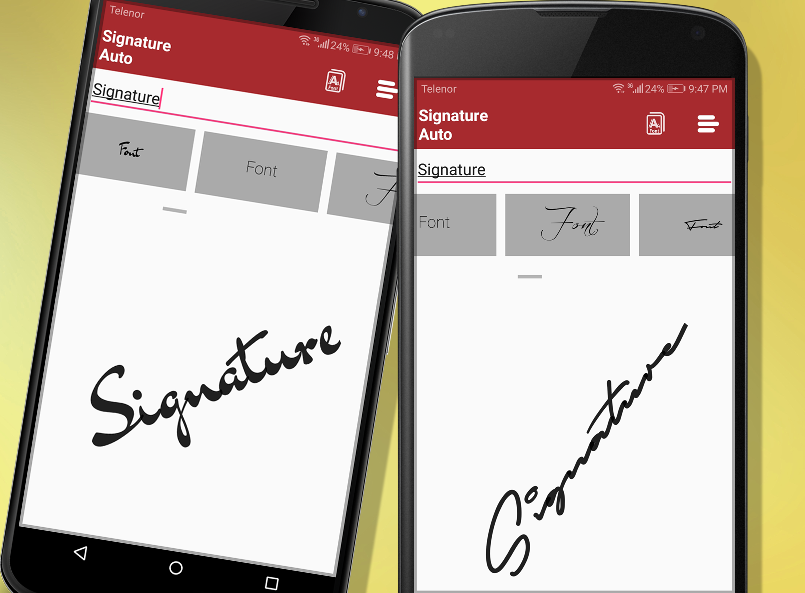 اسکرین شات 4 برنامه Real Signature Maker & Creator