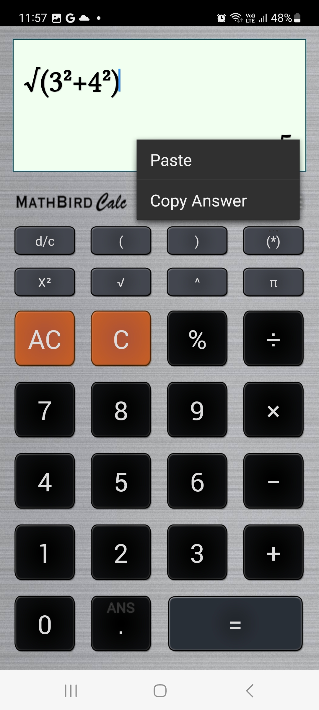 اسکرین شات 3 برنامه MathBird Calculator