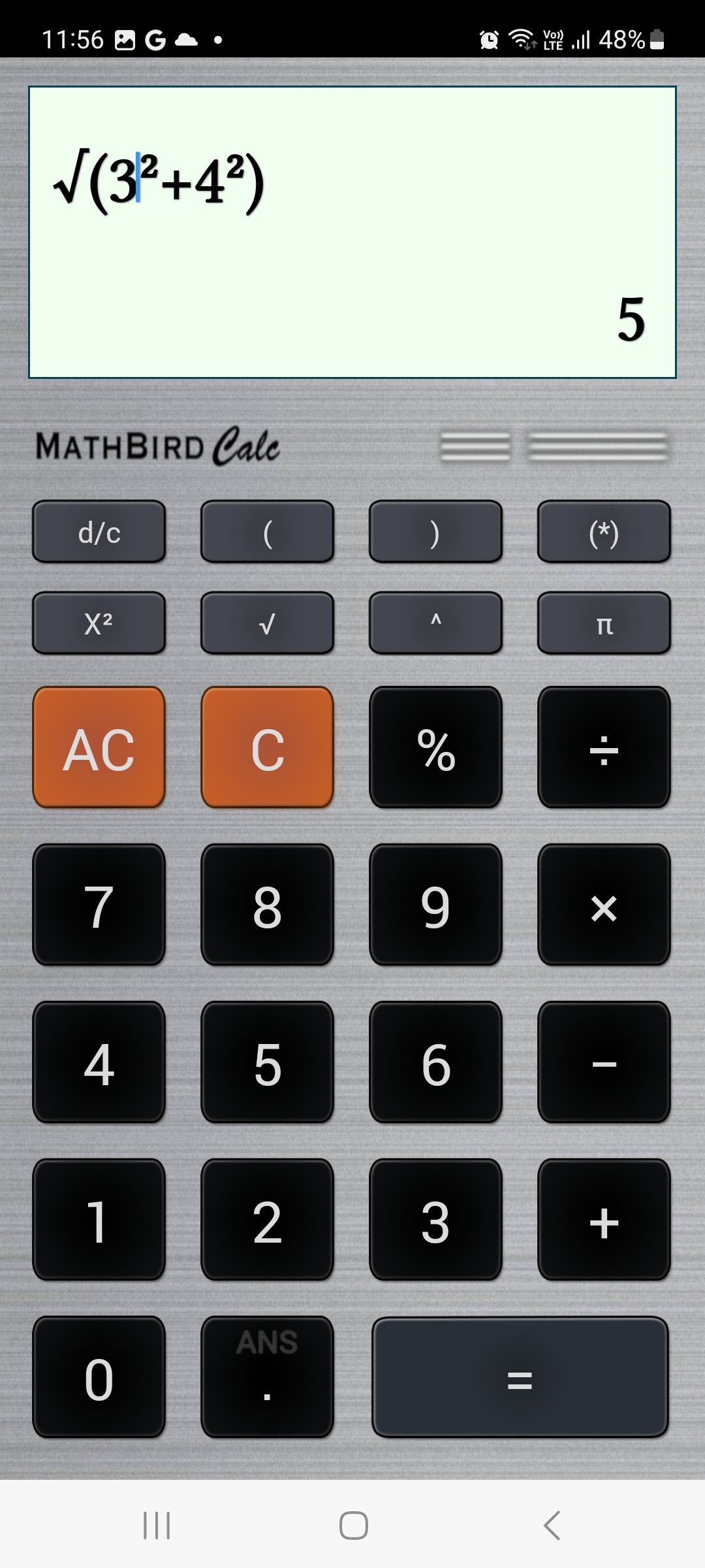 اسکرین شات 2 برنامه MathBird Calculator
