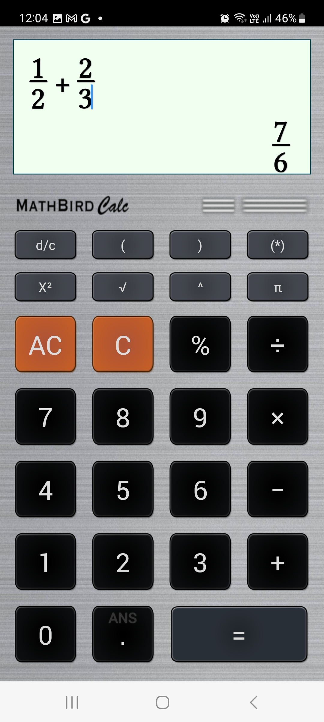 اسکرین شات 5 برنامه MathBird Calculator