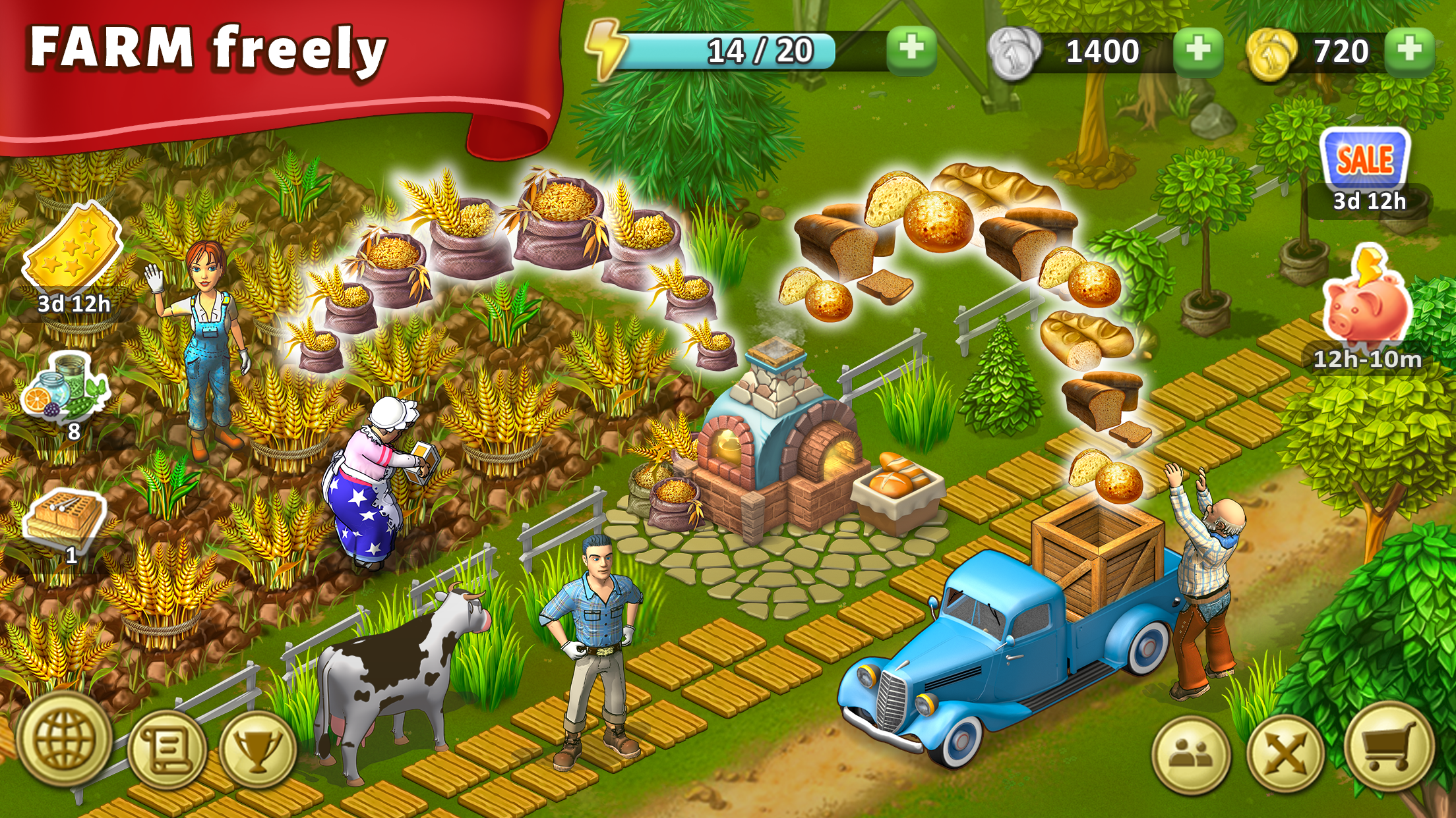 اسکرین شات 1 بازی Janes Farm: Family farm game