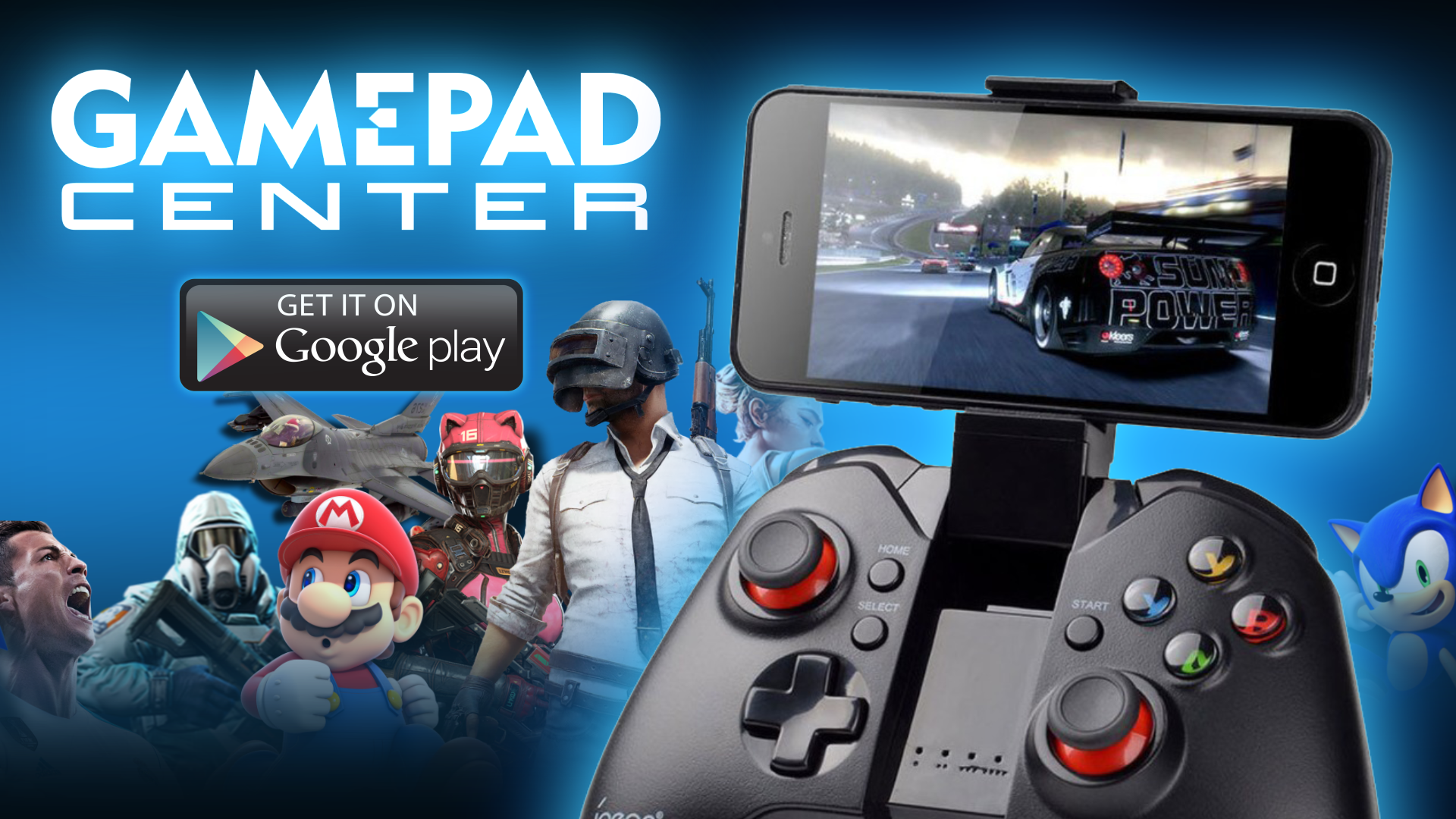 اسکرین شات 1 برنامه Gamepad Center