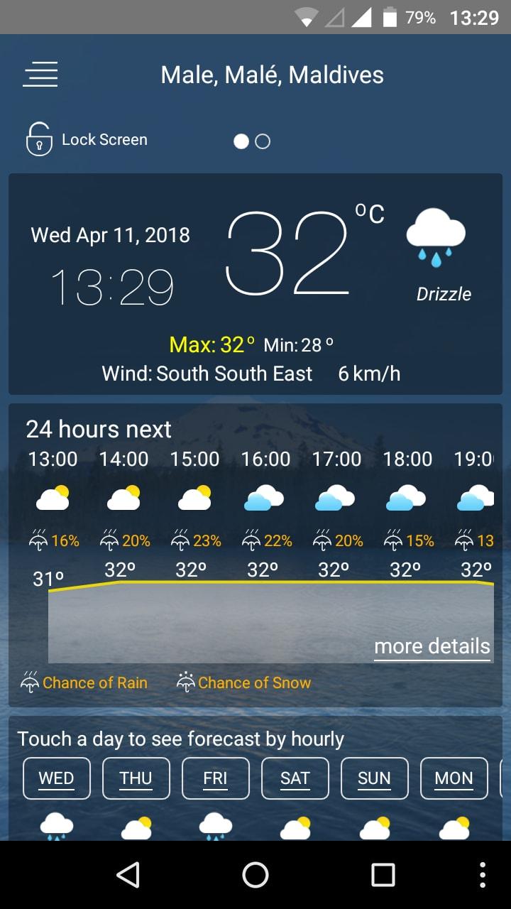 اسکرین شات 2 برنامه weather forecast
