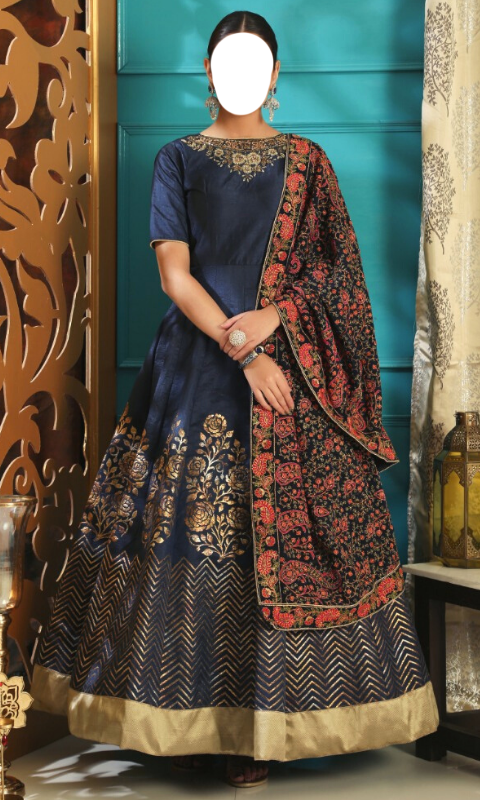 اسکرین شات 3 برنامه Anarkali Dress Photo Suit