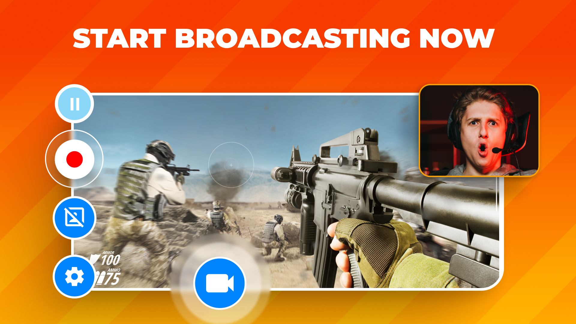 اسکرین شات 7 برنامه Screen Recorder: Facecam Audio