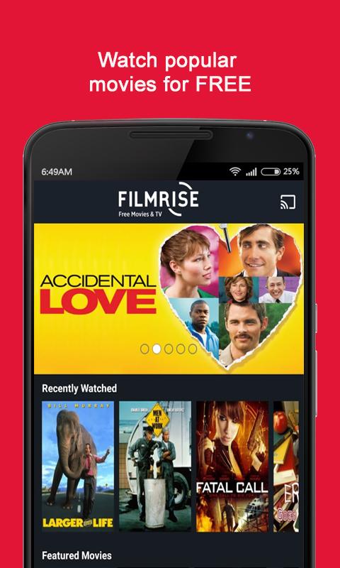اسکرین شات 1 برنامه FilmRise - Movies and TV Shows