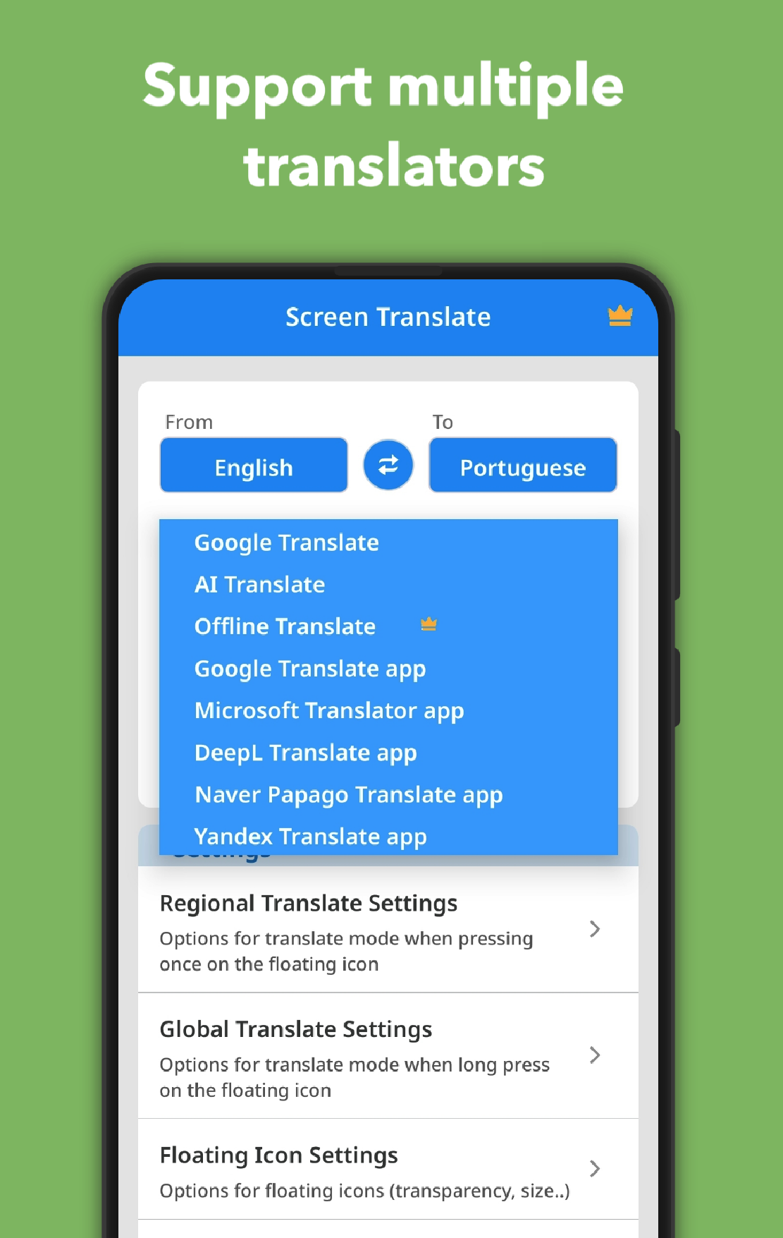 اسکرین شات 7 برنامه Translate On Screen