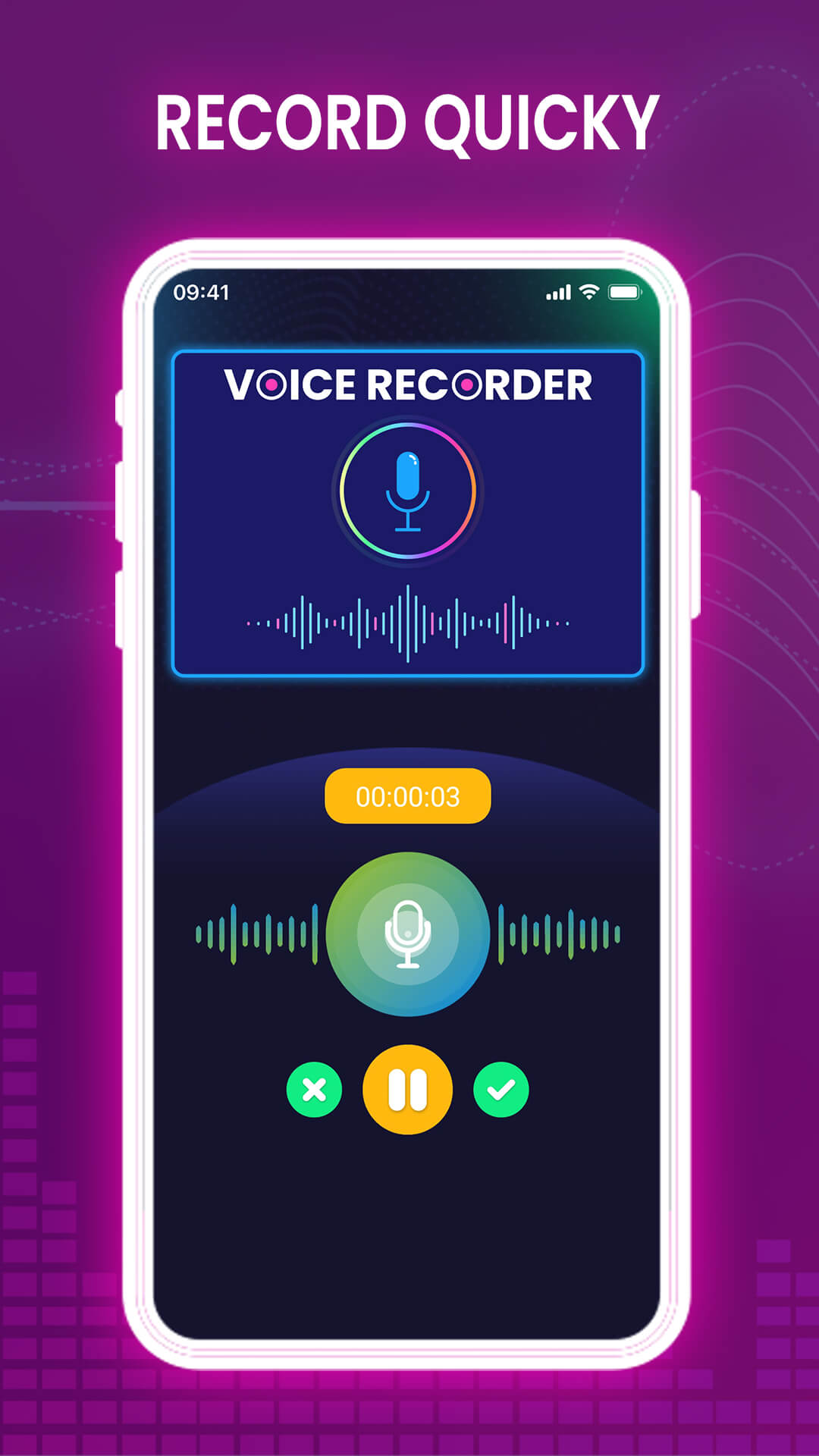 اسکرین شات 2 برنامه Voice Recorder