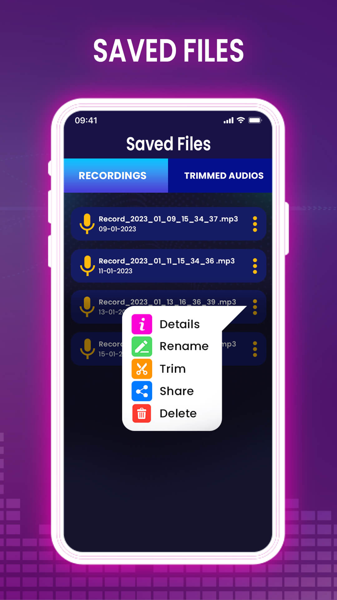 اسکرین شات 5 برنامه Voice Recorder