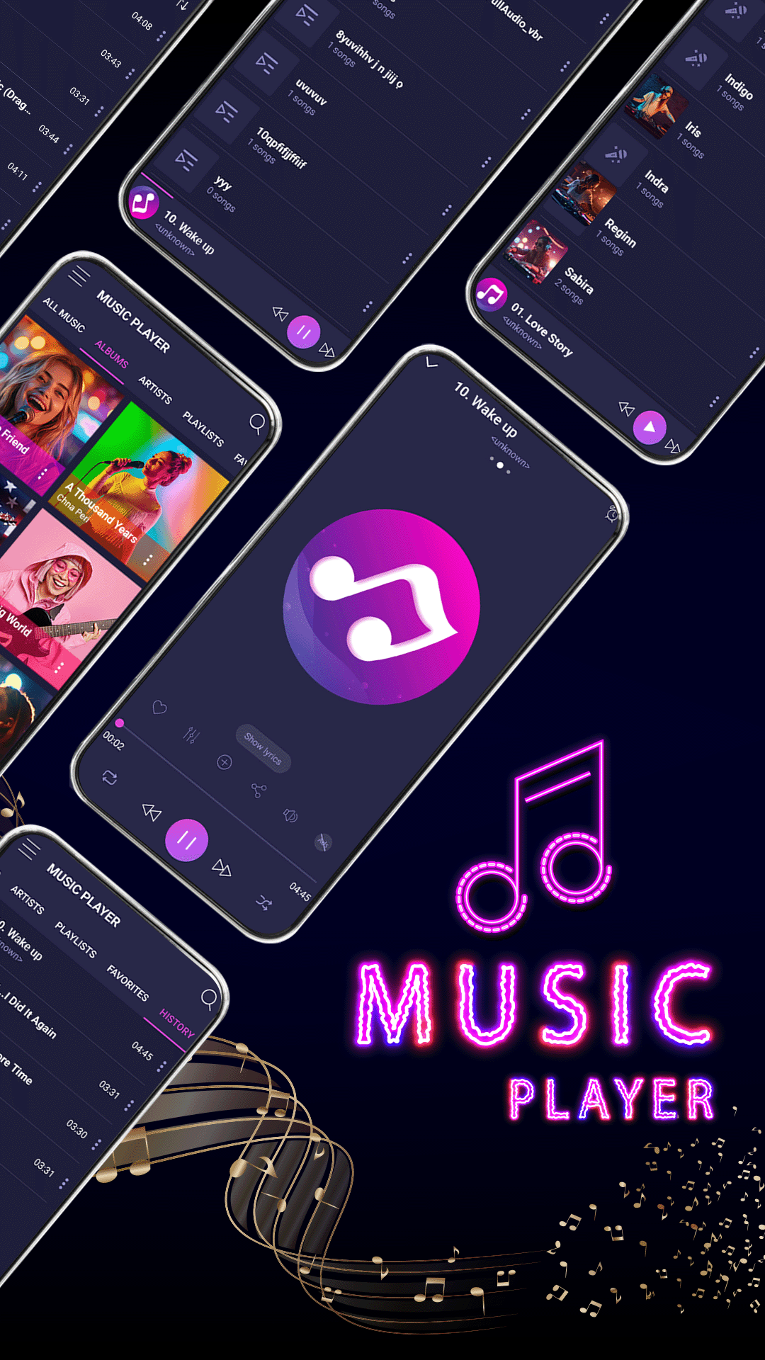 اسکرین شات 2 برنامه Music Player - Mp3 Player