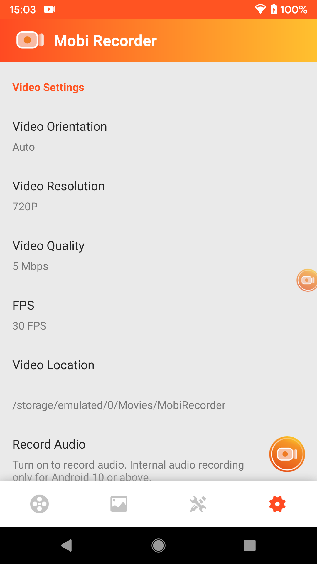 اسکرین شات 8 برنامه Screen Recorder Mobi Recorder