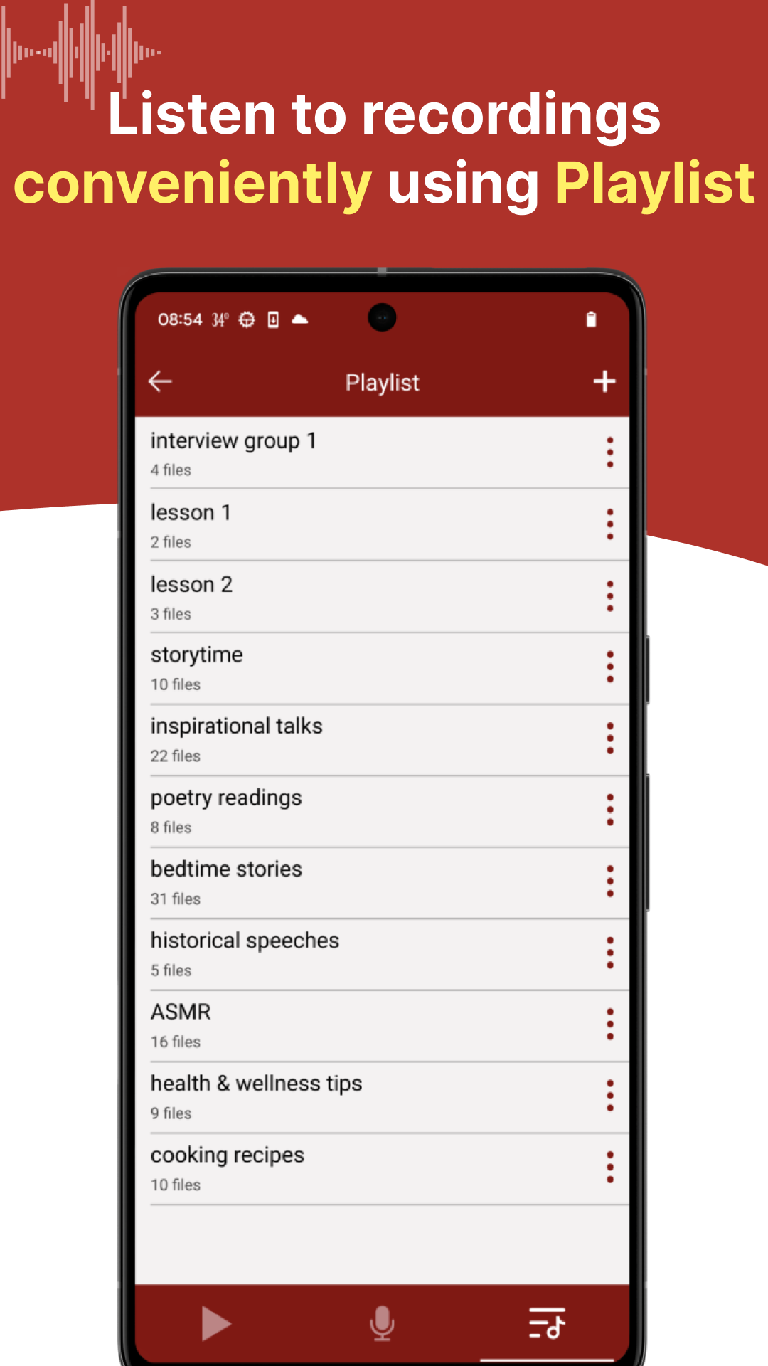 اسکرین شات 7 برنامه voice recorder - pro recorder