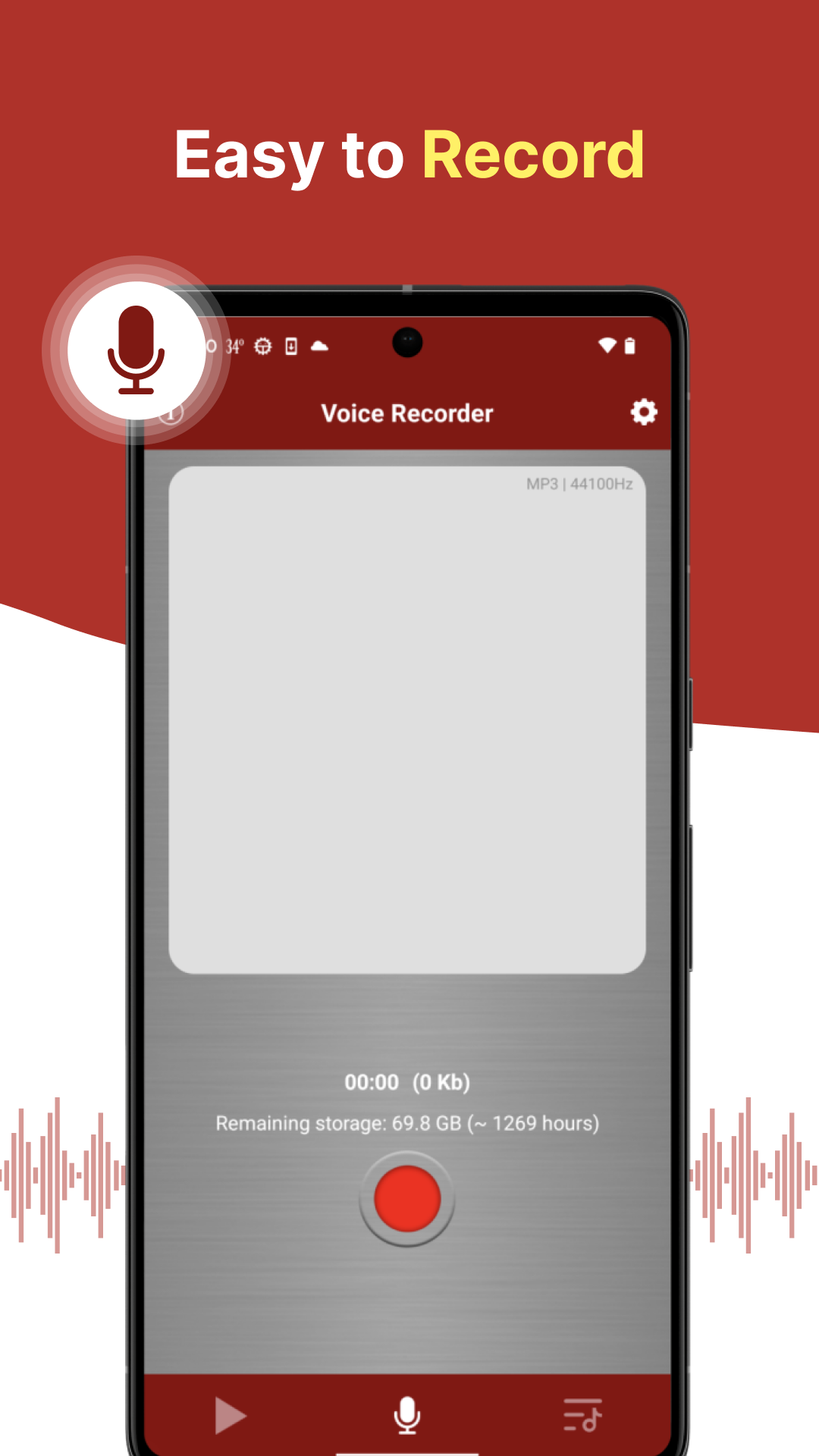 اسکرین شات 8 برنامه voice recorder - pro recorder