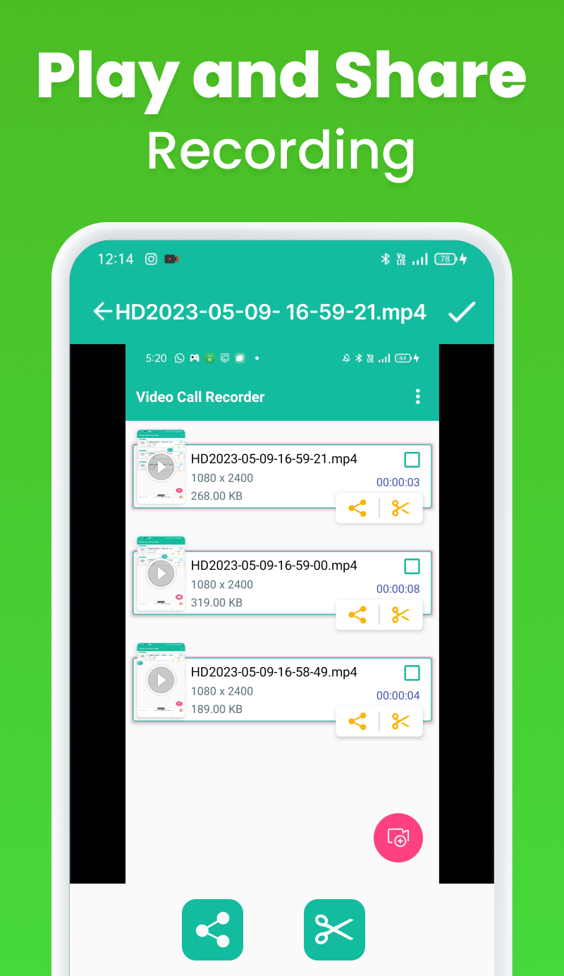 اسکرین شات 5 برنامه Video Call - Screen Recorder