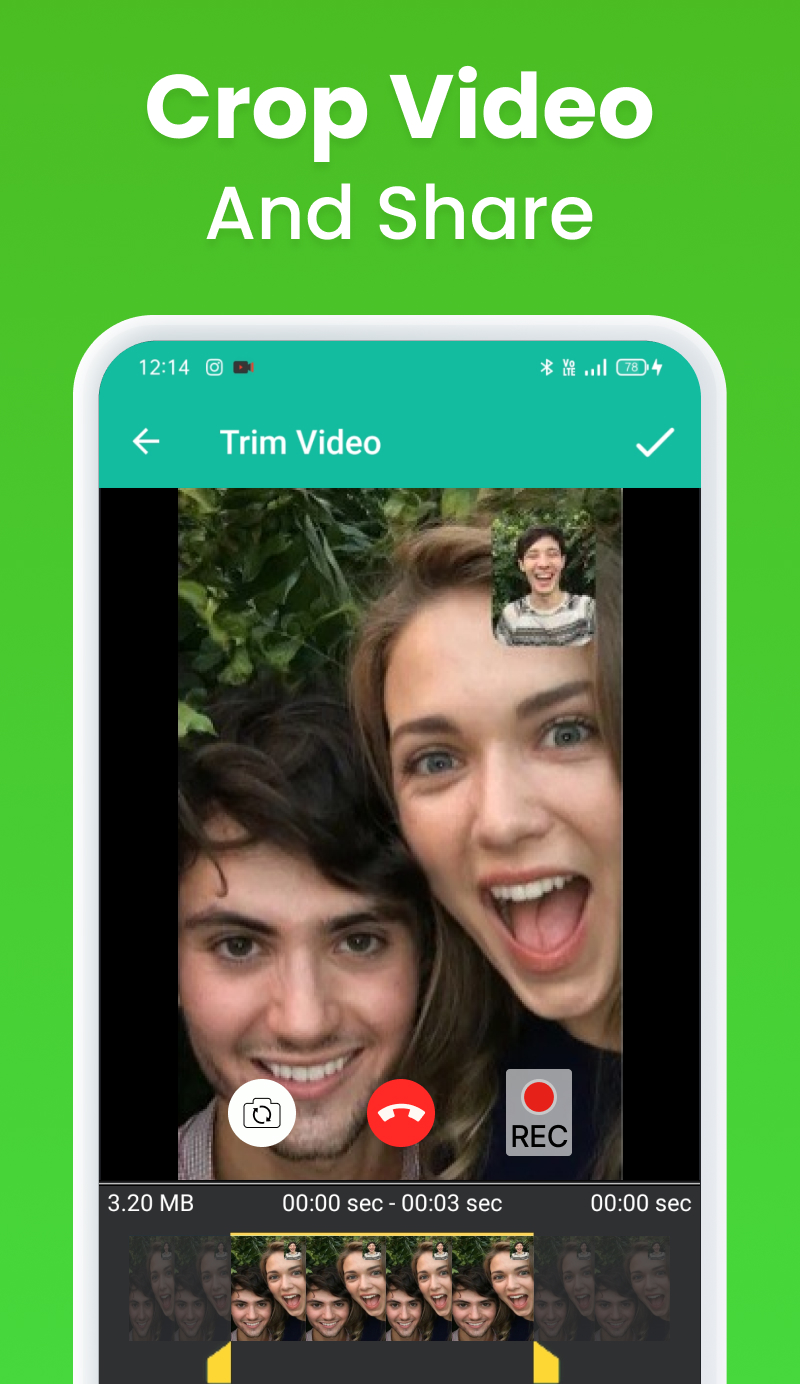 اسکرین شات 3 برنامه Video Call - Screen Recorder