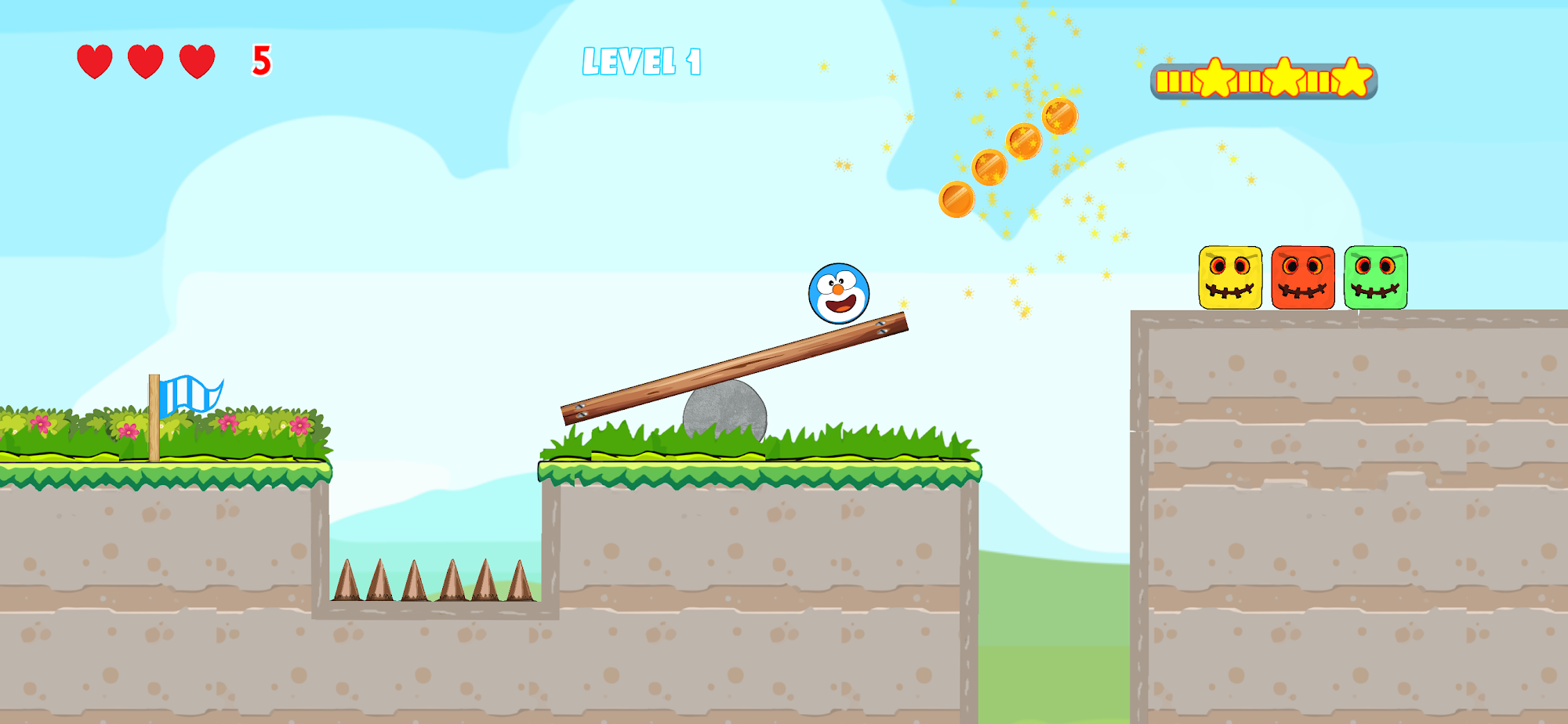 اسکرین شات 1 بازی red hero bounce ball adventure